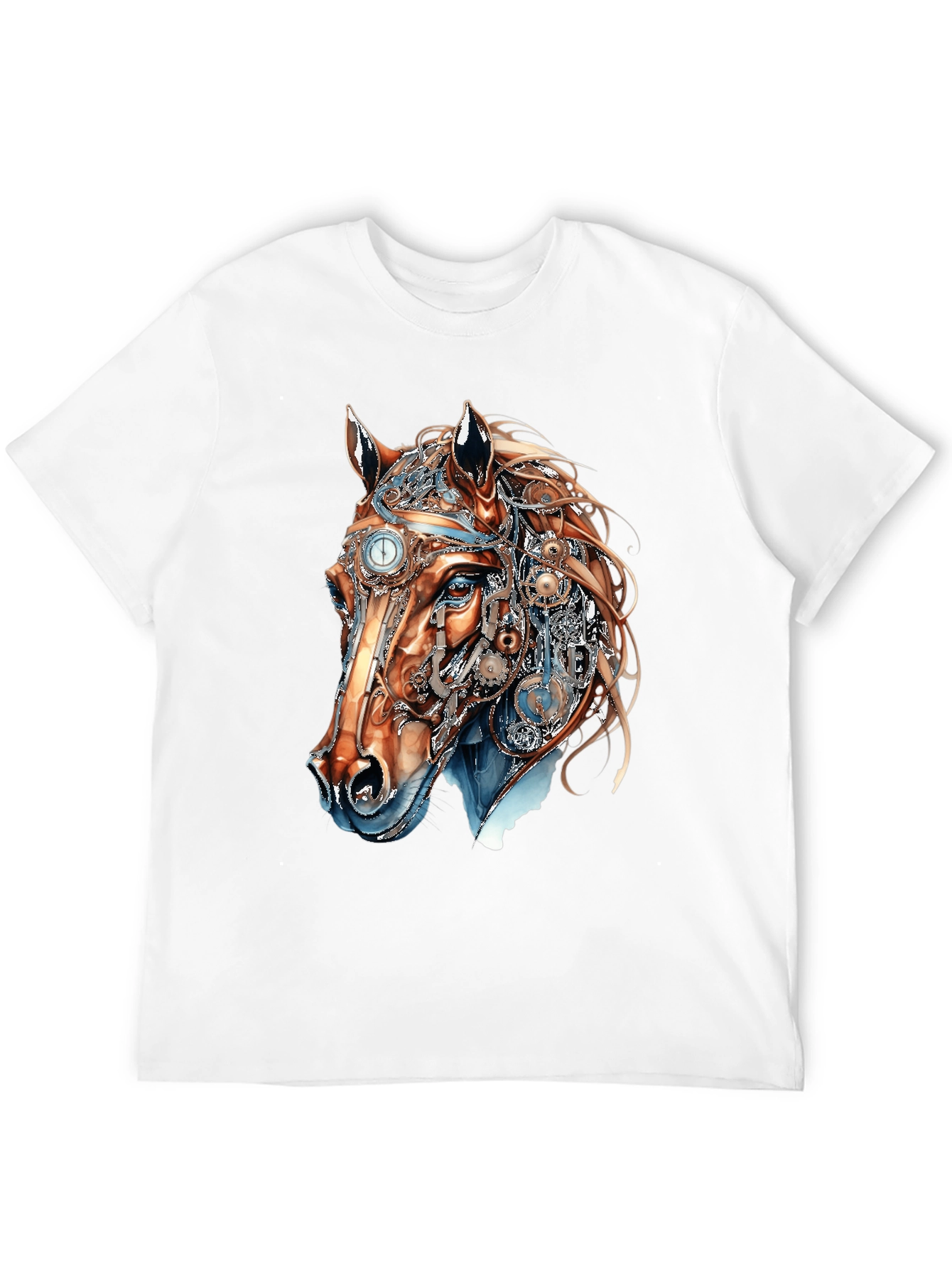 Steampunk Horse Graphic T-Shirt - Unique Design