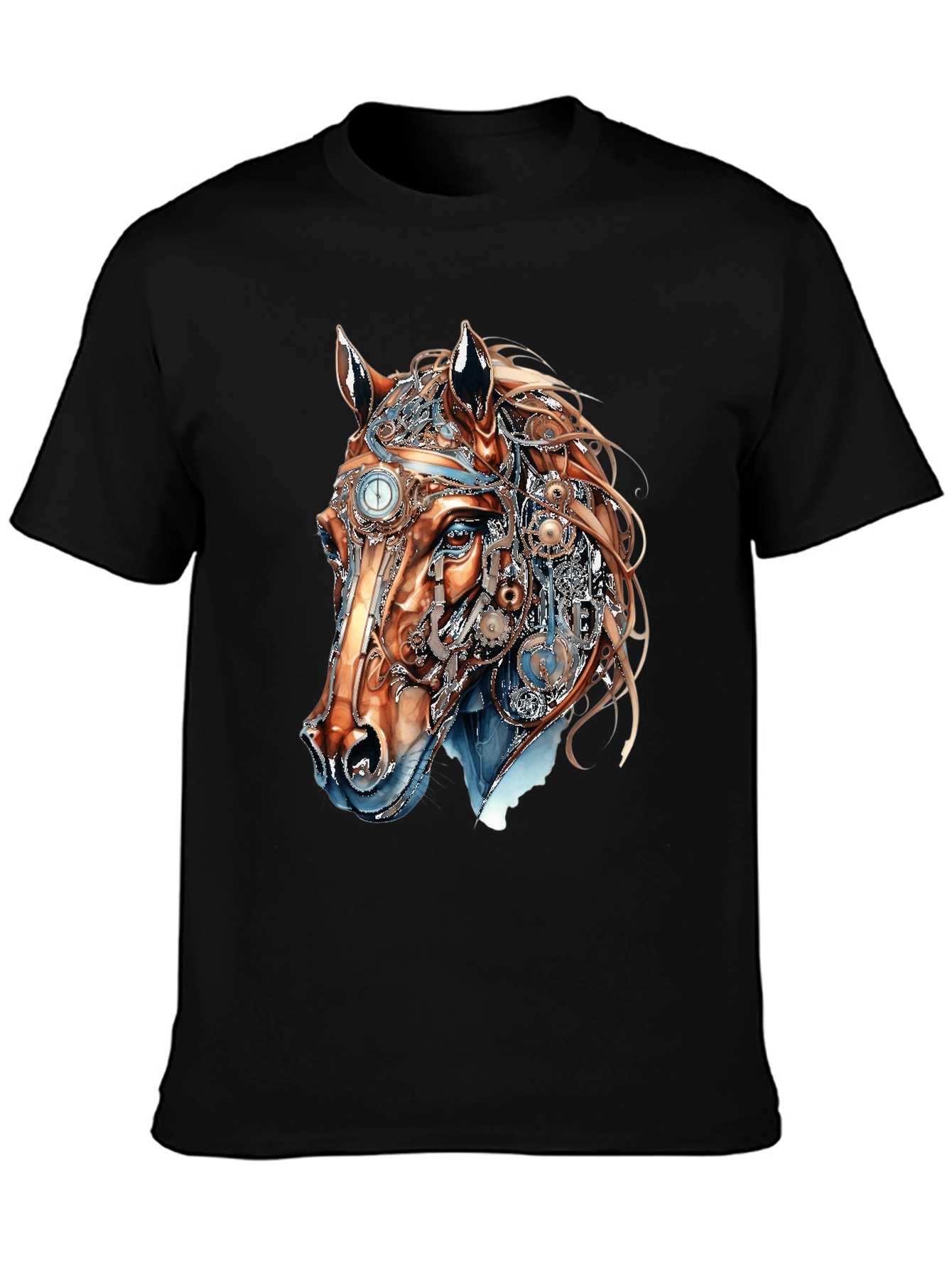 Steampunk Horse Graphic T-Shirt - Unique Design