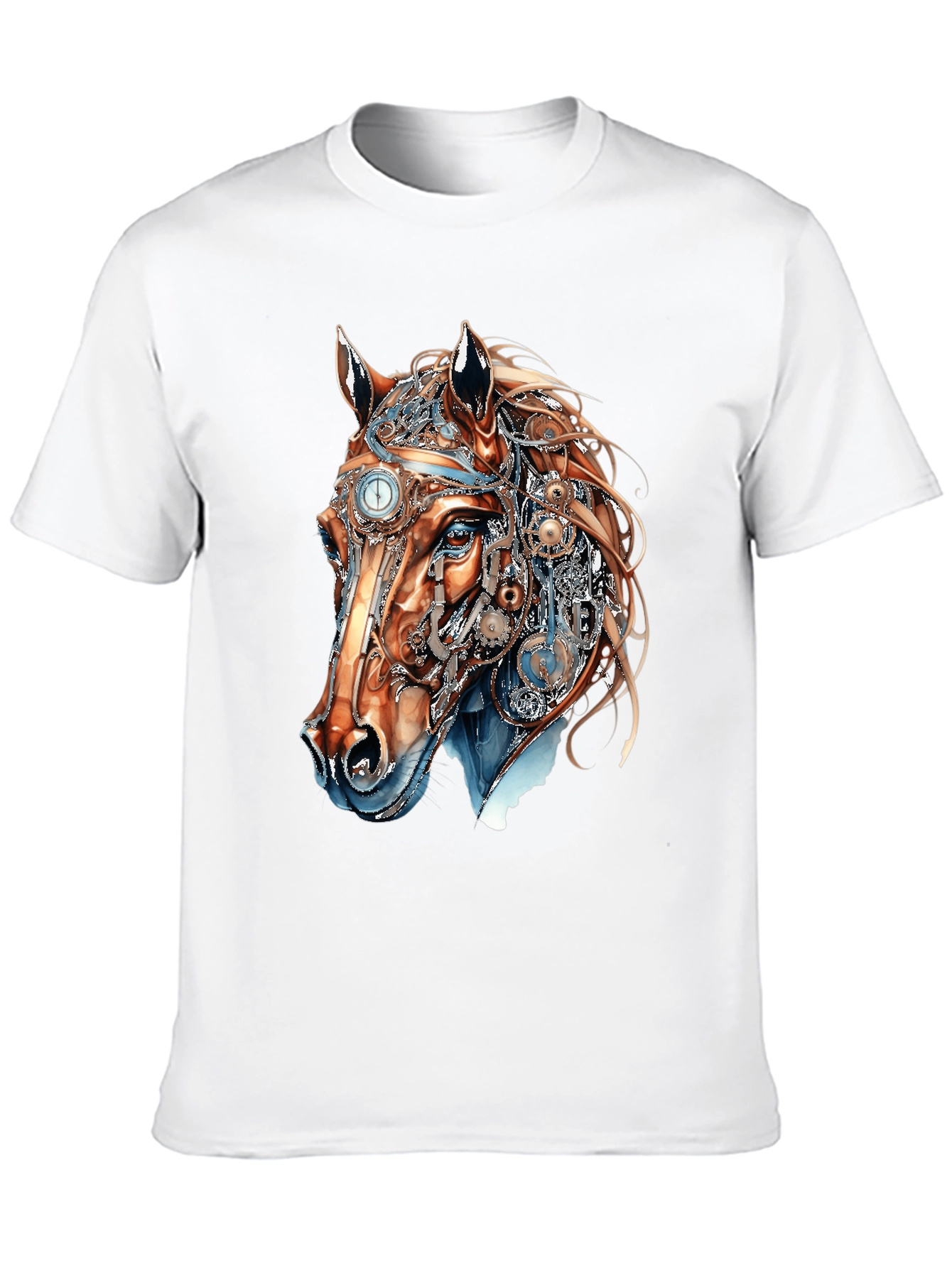 Steampunk Horse Graphic T-Shirt - Unique Design