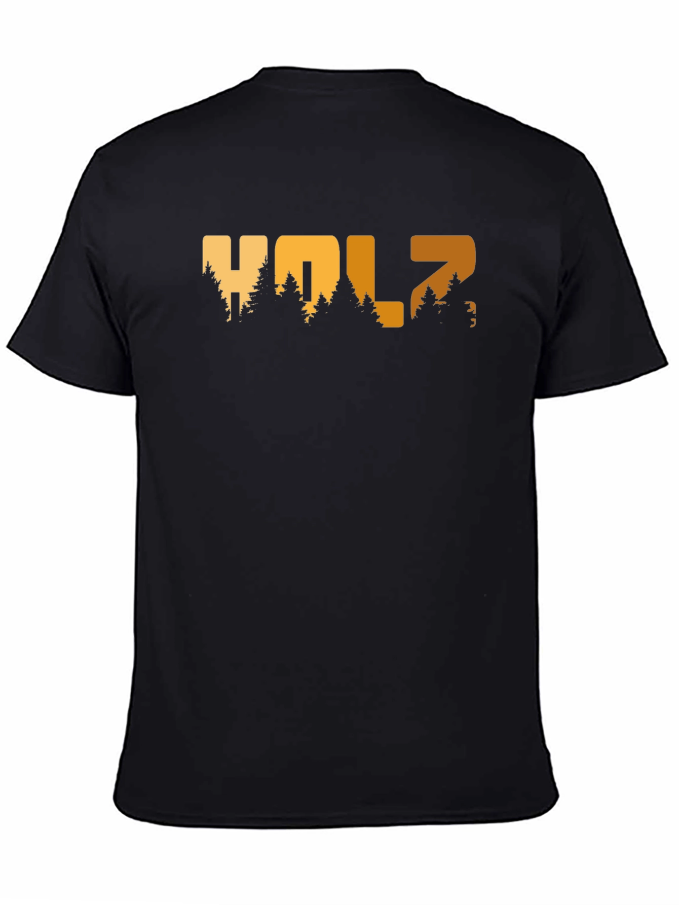 Holz Forest Design Black T-Shirt