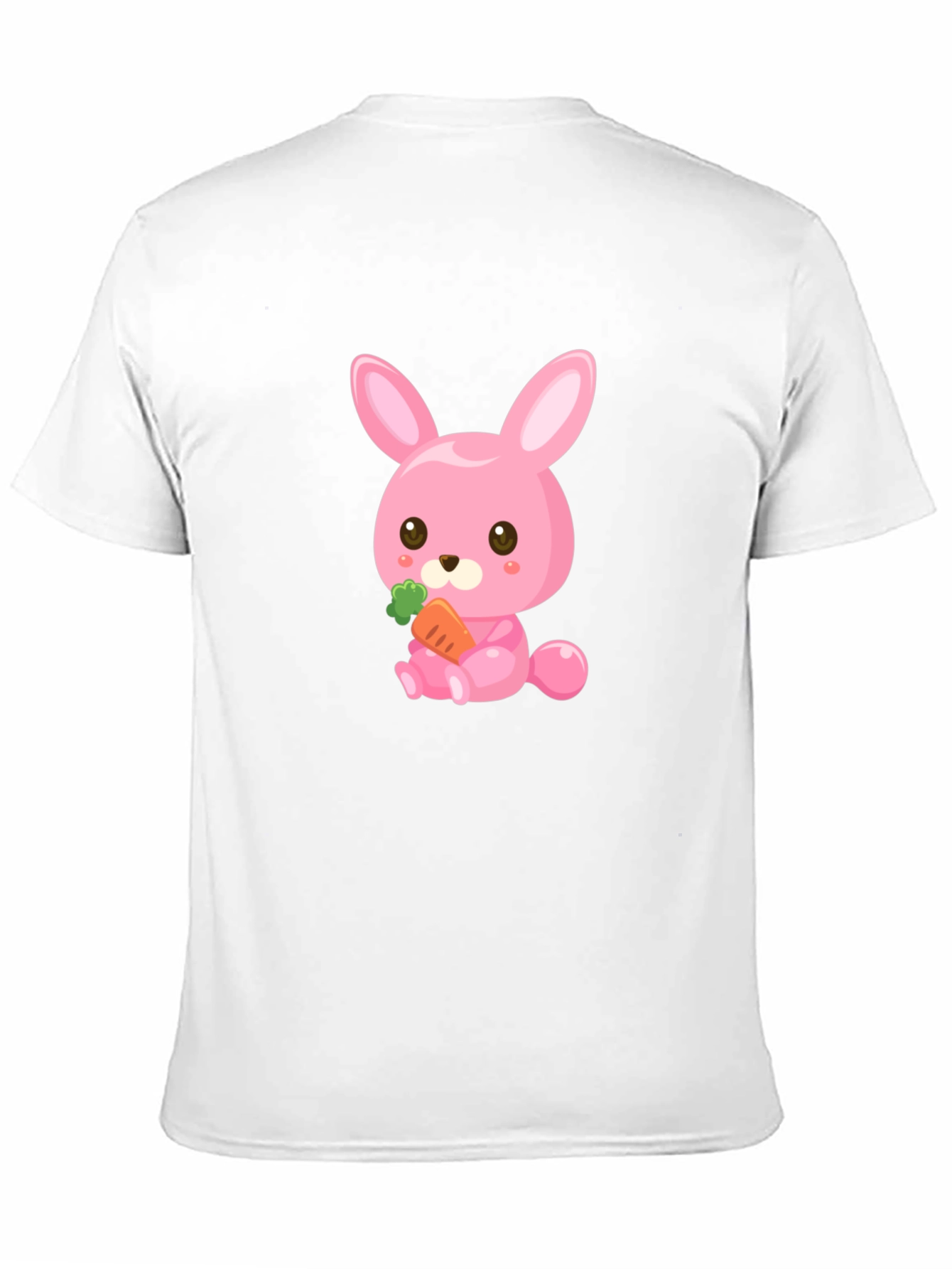 Cute Pink Bunny with Carrot Graphic Tee