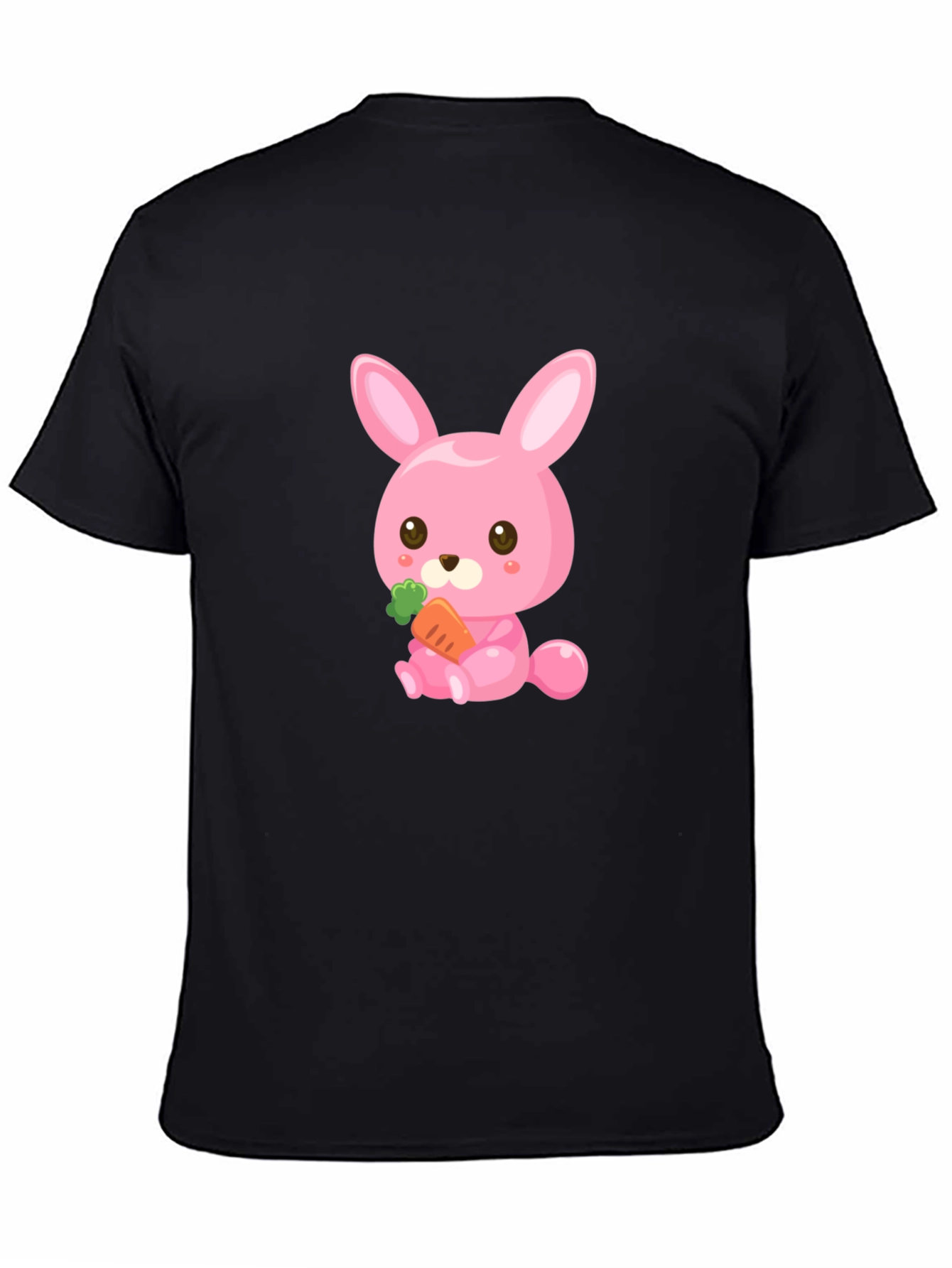 Cute Pink Bunny with Carrot Graphic Tee