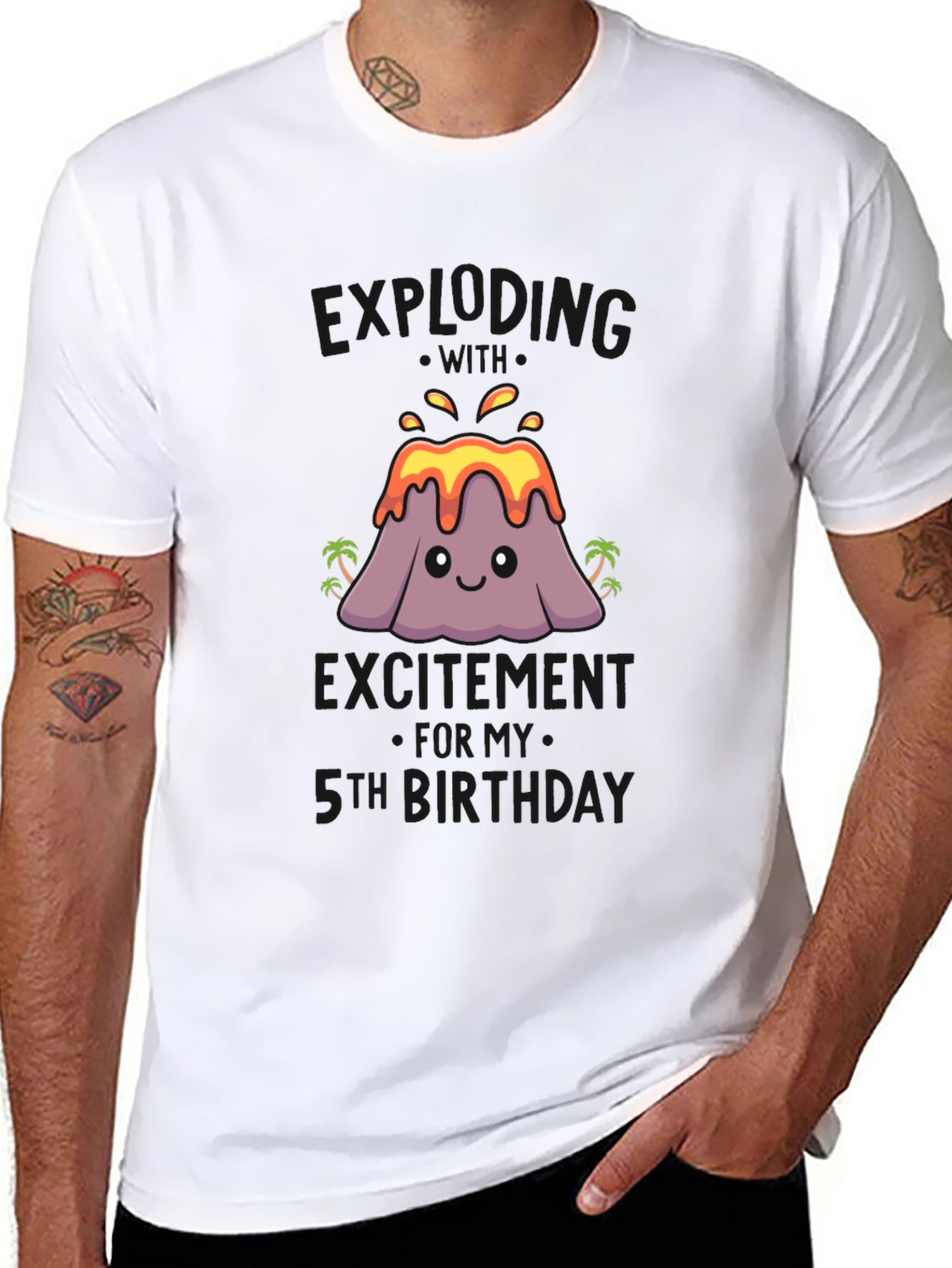 Volcano 5th Birthday T-Shirt - Erupting With Excitement!