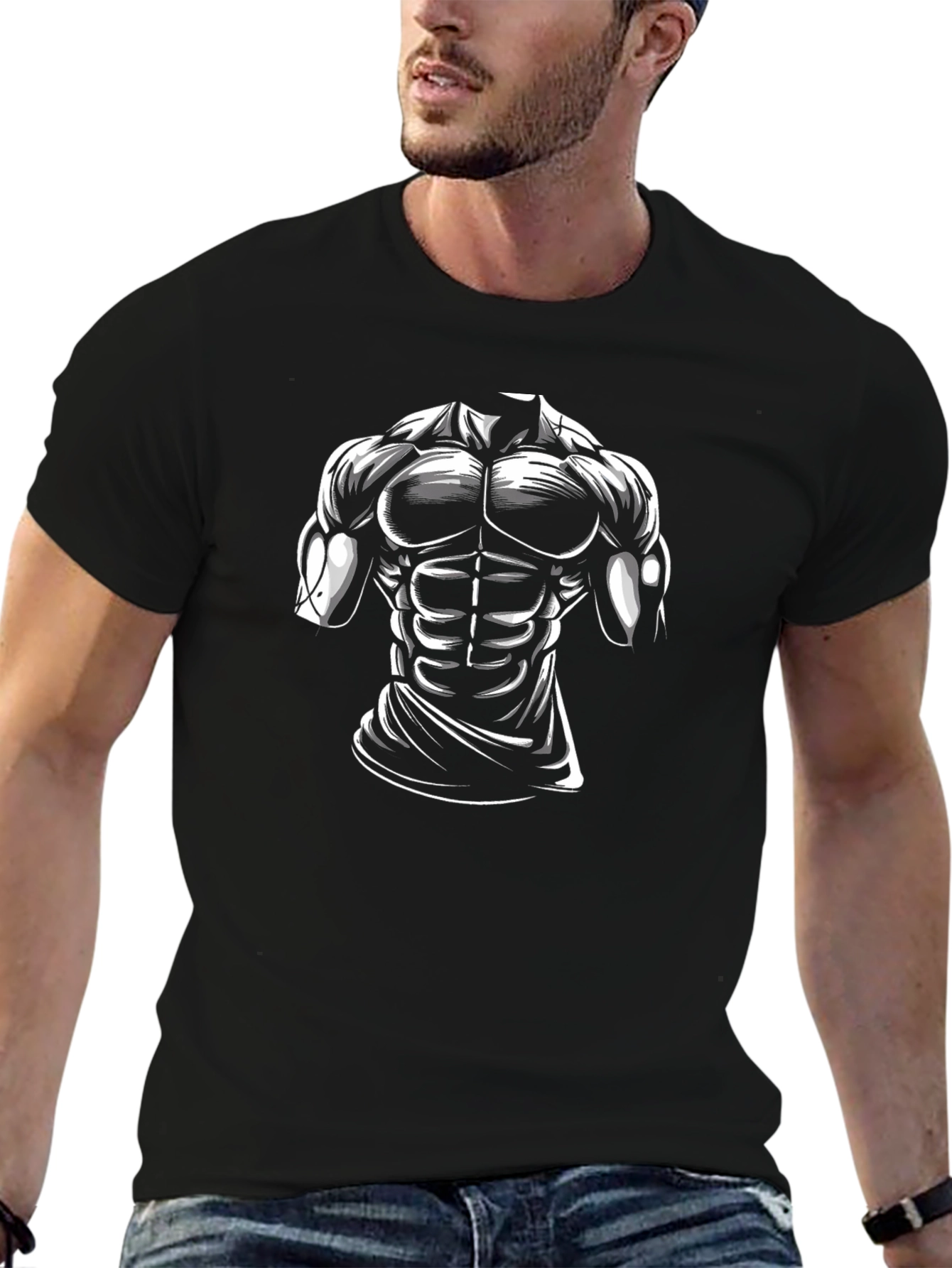 Funny Muscled Chest T-Shirt