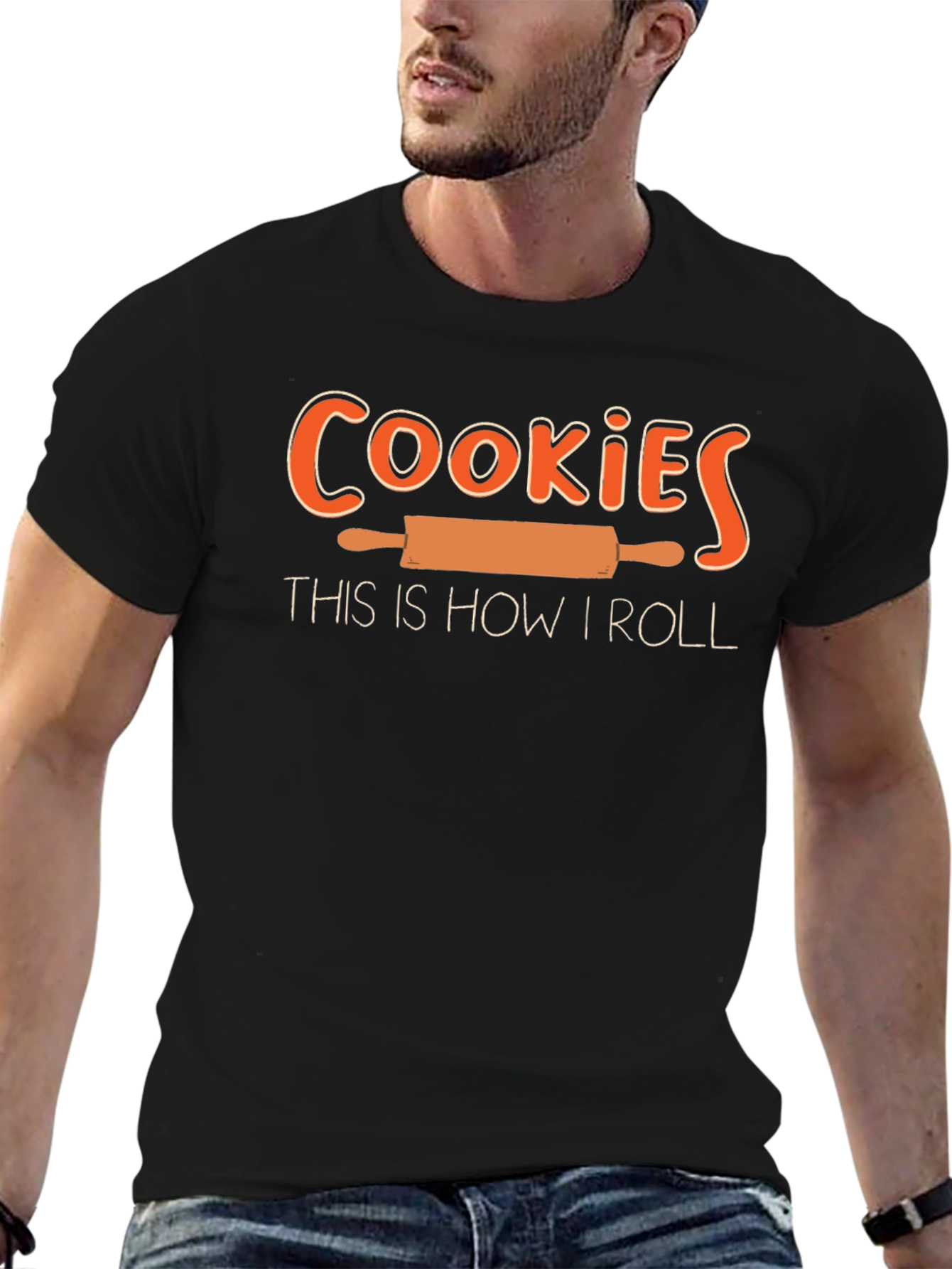 Cookies This is How I Roll T-Shirt - Black