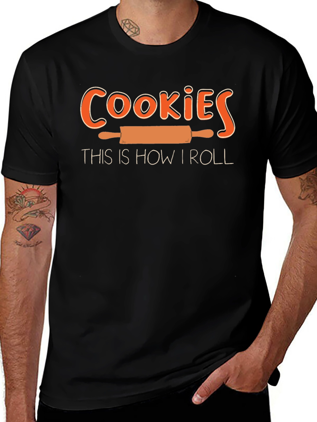 Cookies This is How I Roll T-Shirt - Black