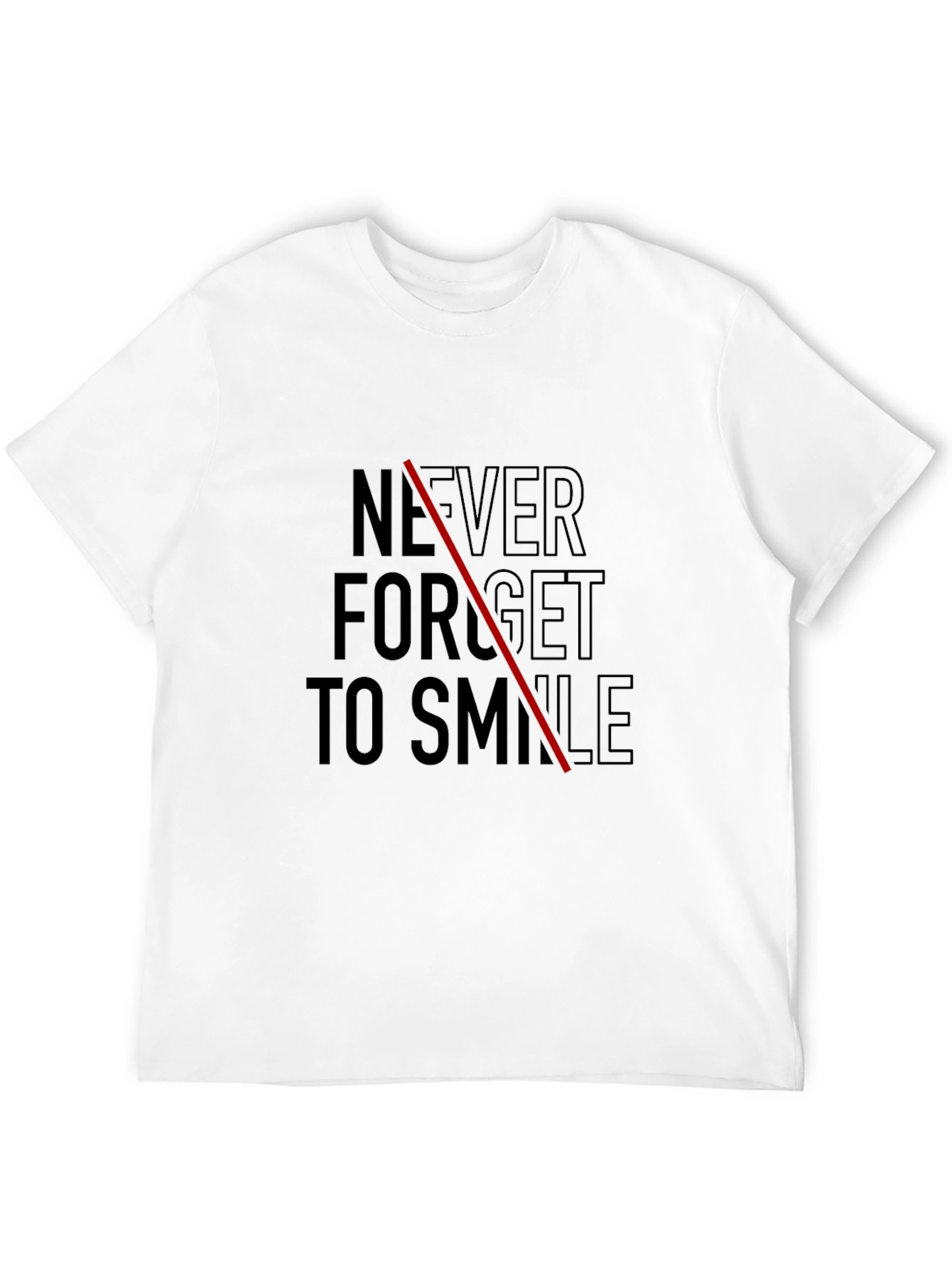 Never Forget To Smile Black Graphic Tee