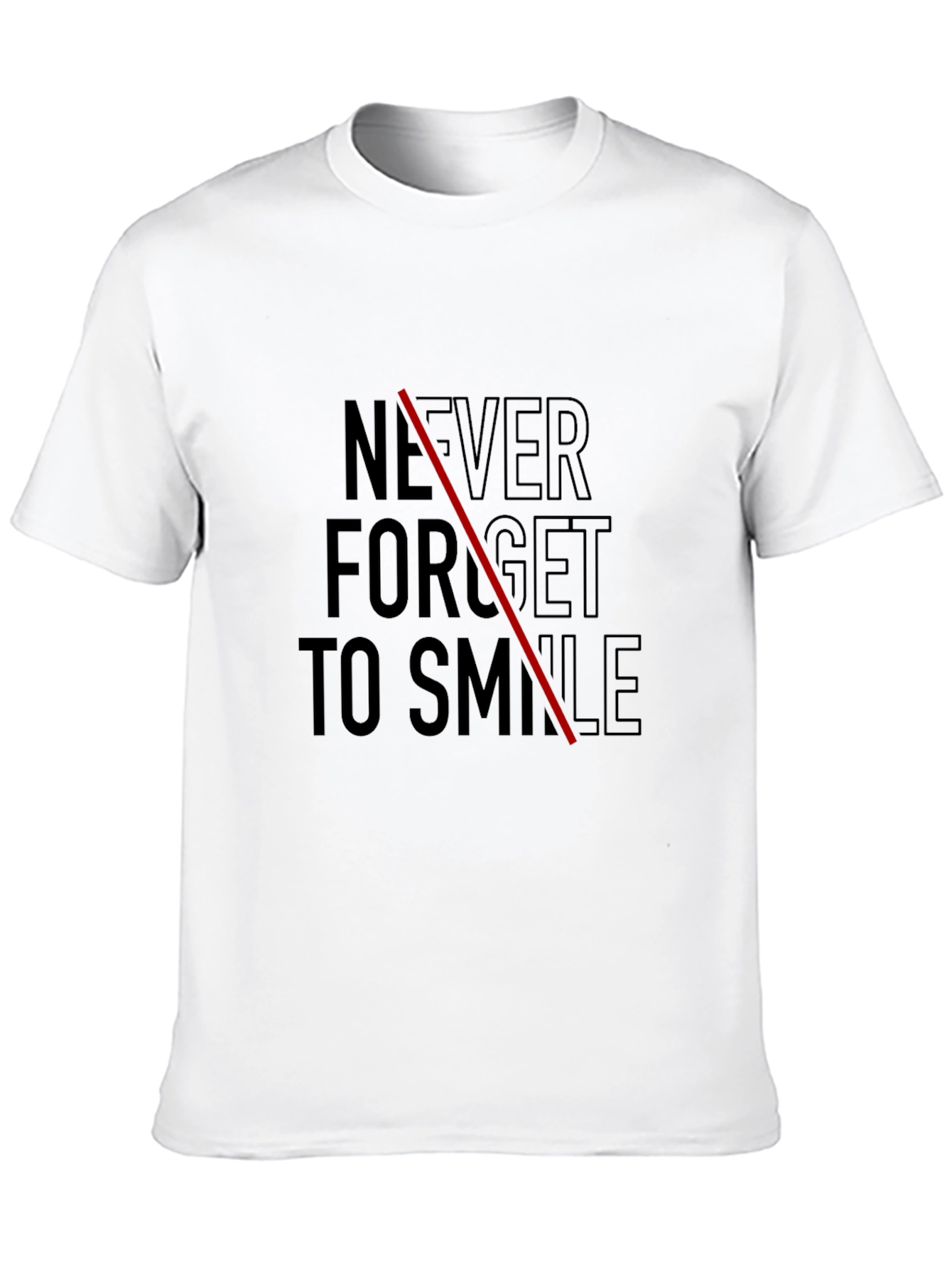 Never Forget To Smile Black Graphic Tee