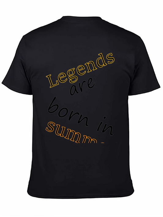 Legends Born in Summer T-Shirt - Black Graphic Tee