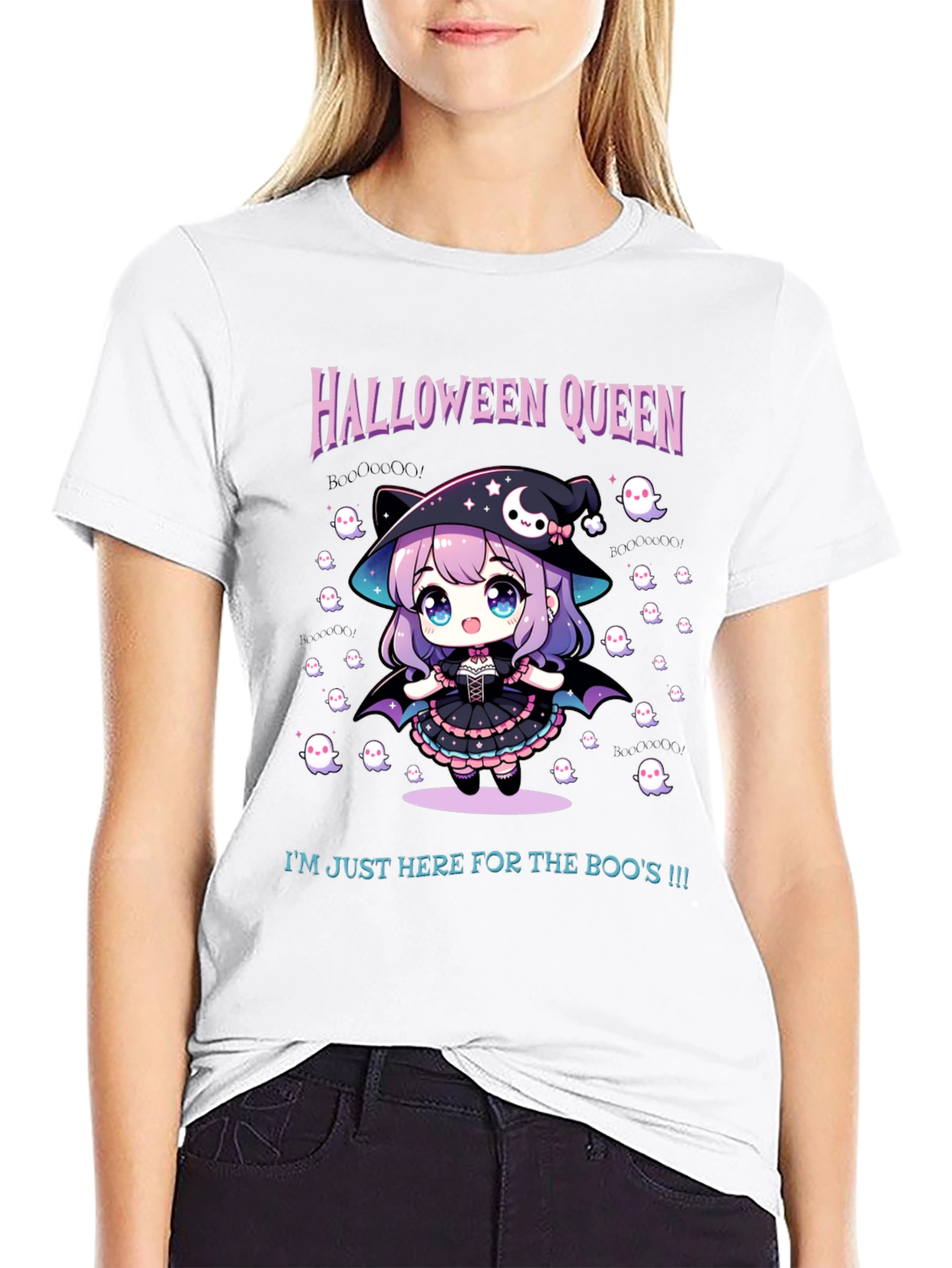 Halloween Queen T-Shirt - Cute Witch Graphic Tee