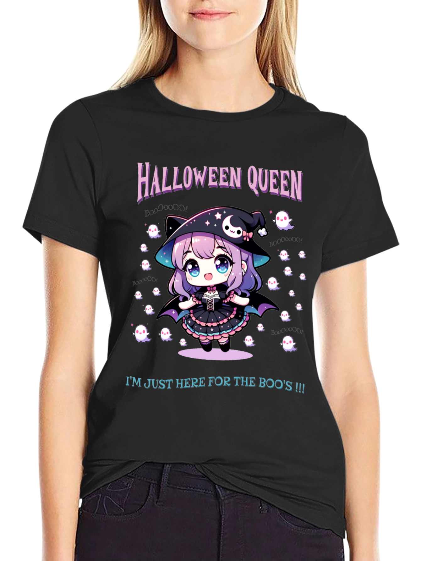 Halloween Queen T-Shirt - Cute Witch Graphic Tee