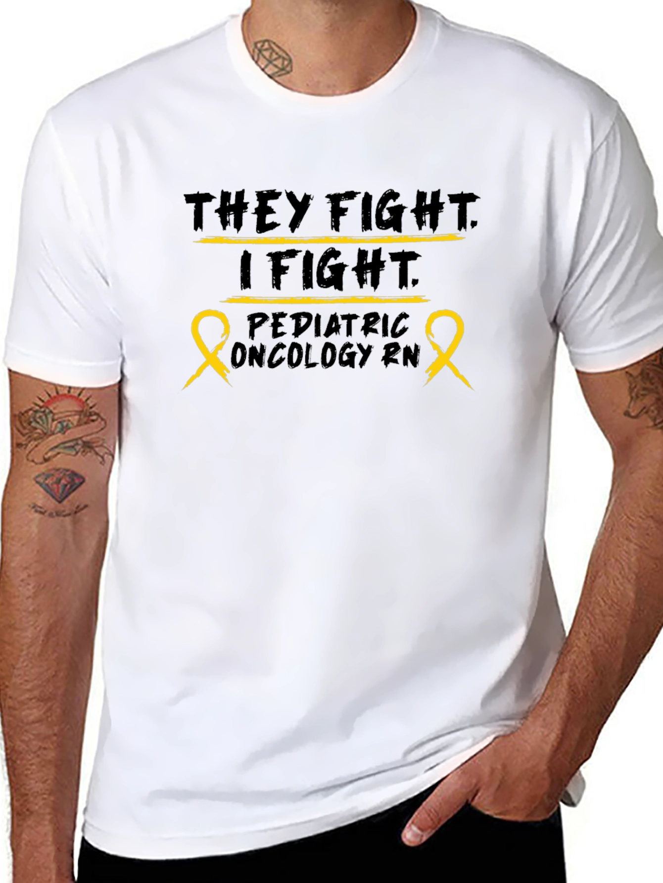 Pediatric Oncology RN T-Shirt: They Fight I Fight