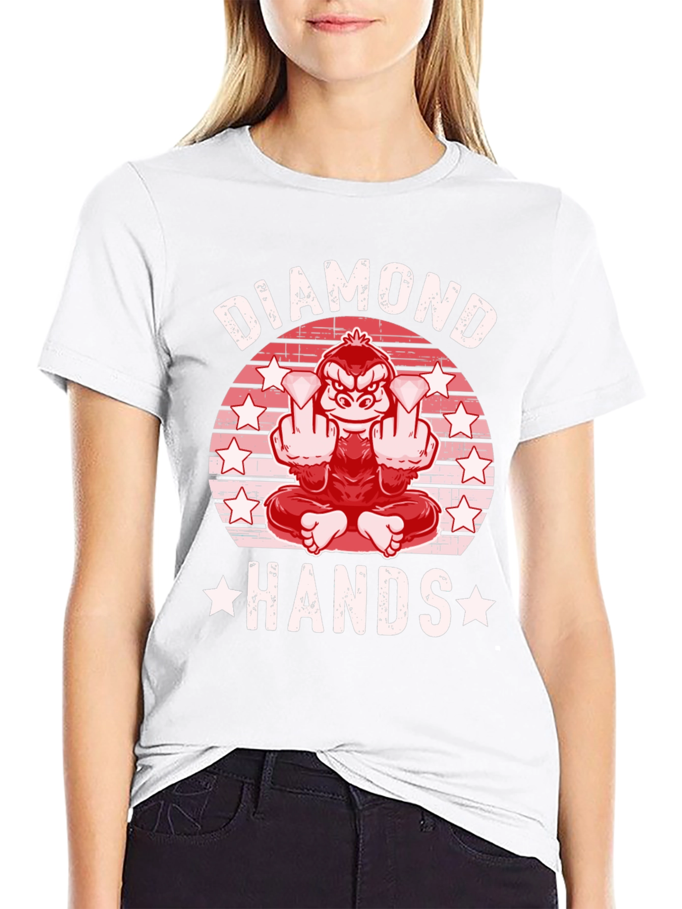 Diamond Hands Graphic Tee - Meme T-Shirt