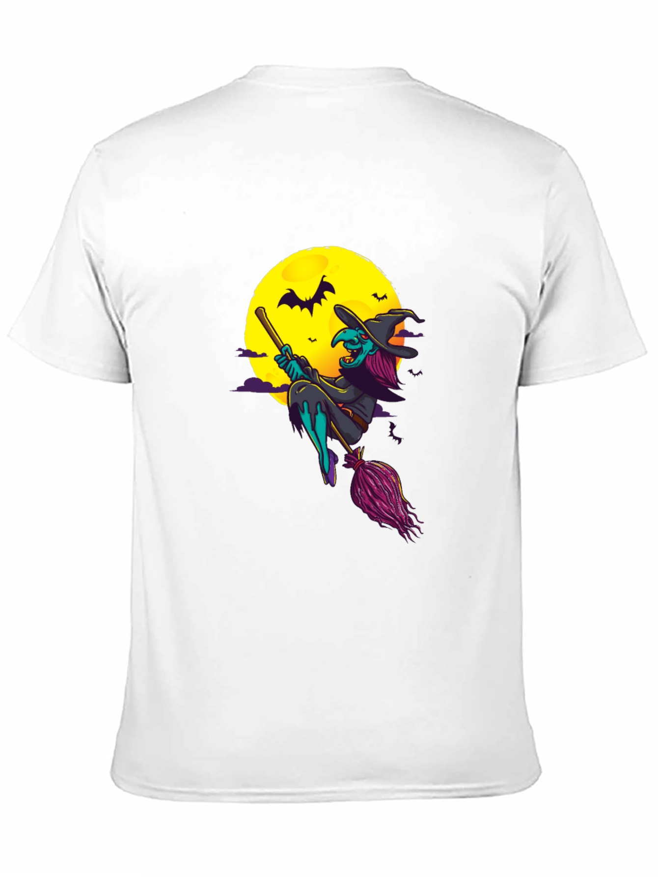 Witch on Broom Halloween T-Shirt