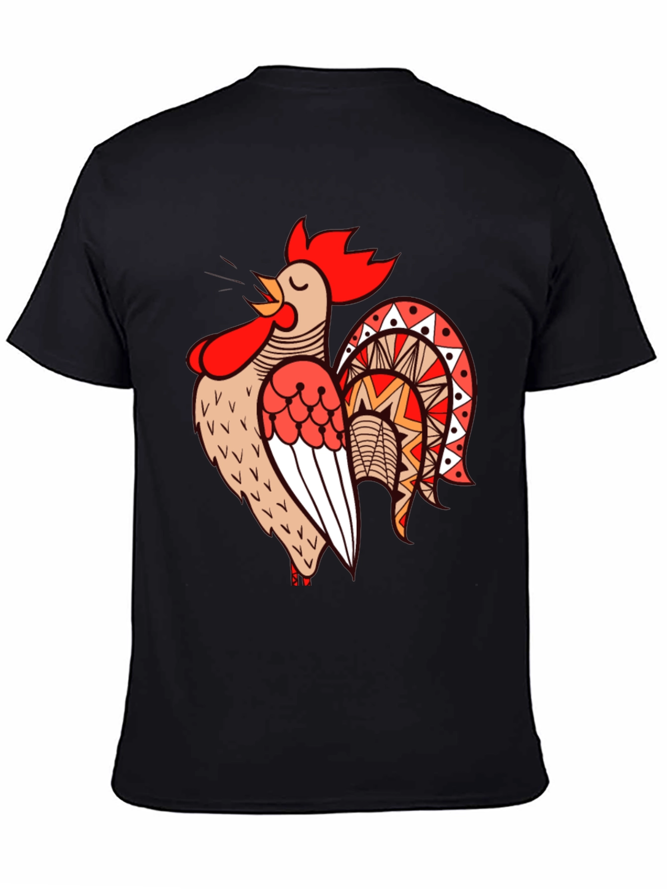 Rooster Graphic T-Shirt - Cool Bird Tee
