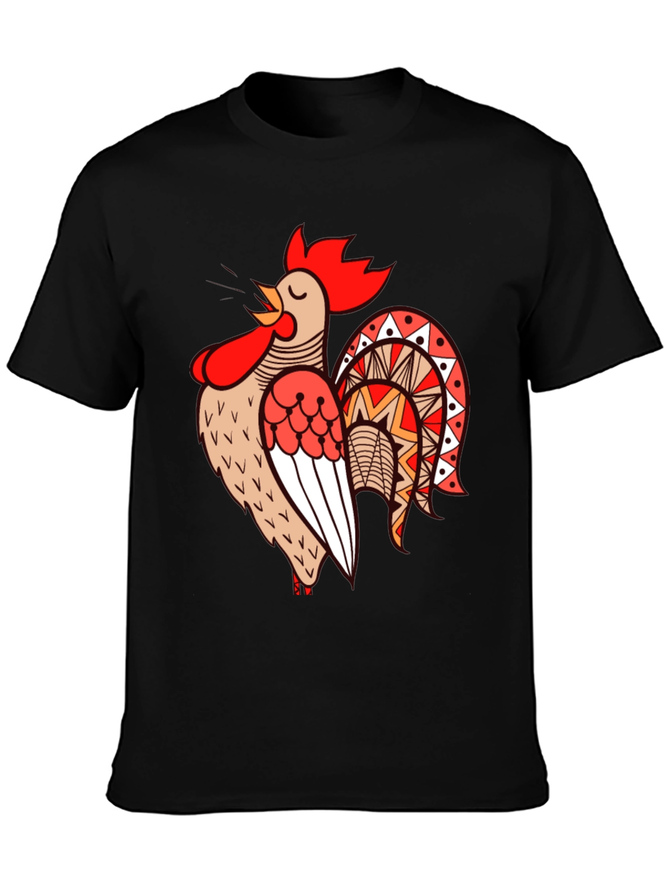 Rooster Graphic T-Shirt - Cool Bird Tee