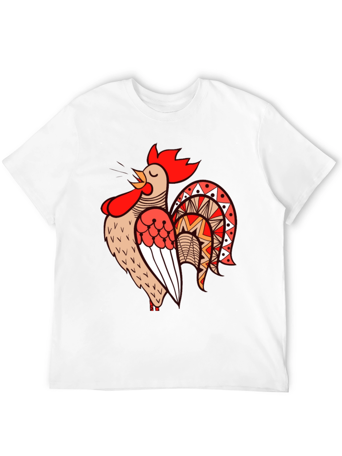 Rooster Graphic T-Shirt - Cool Bird Tee