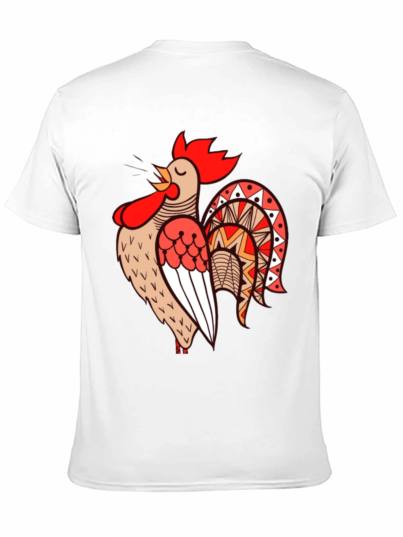 Rooster Graphic T-Shirt - Cool Bird Tee