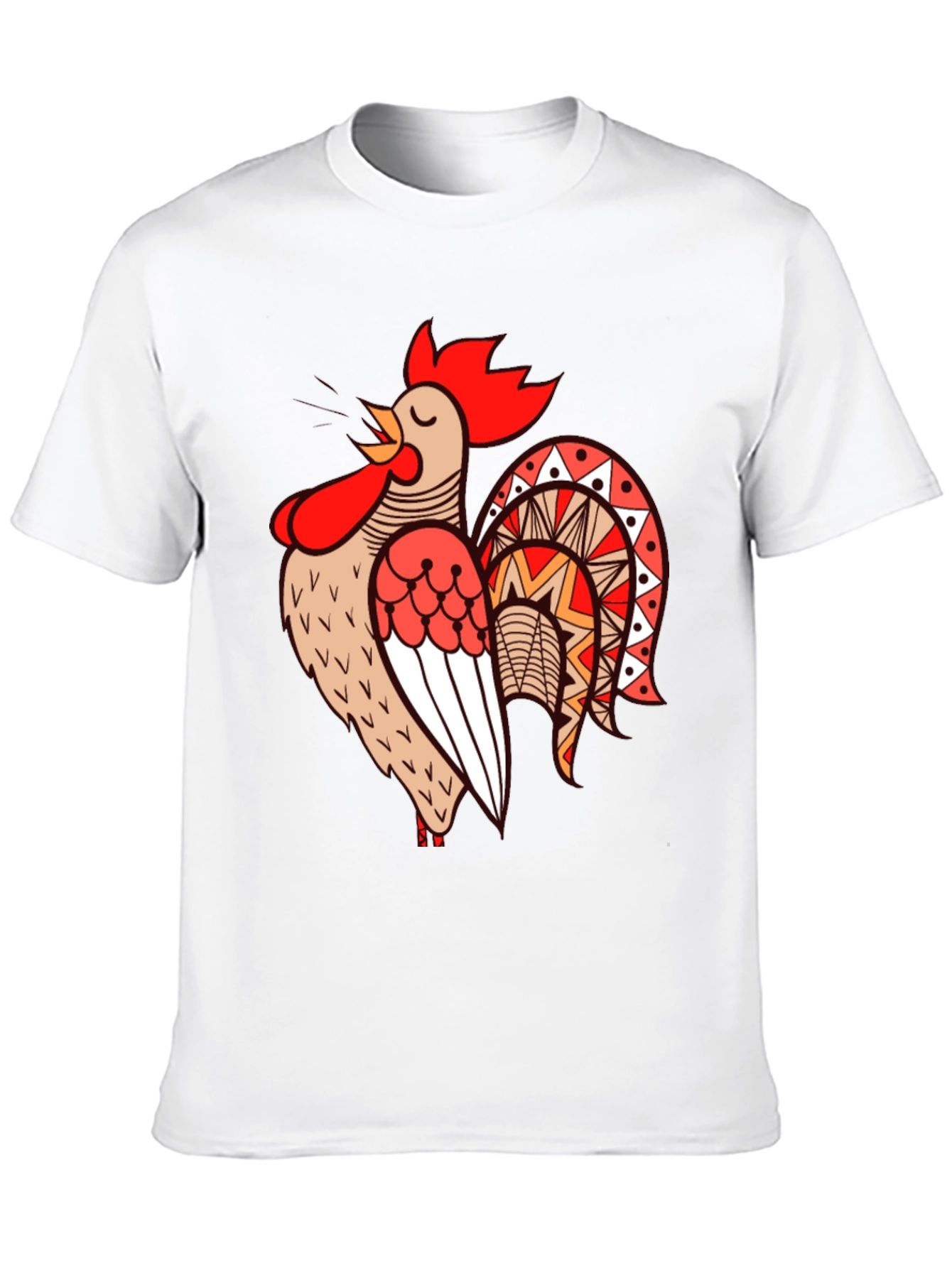Rooster Graphic T-Shirt - Cool Bird Tee