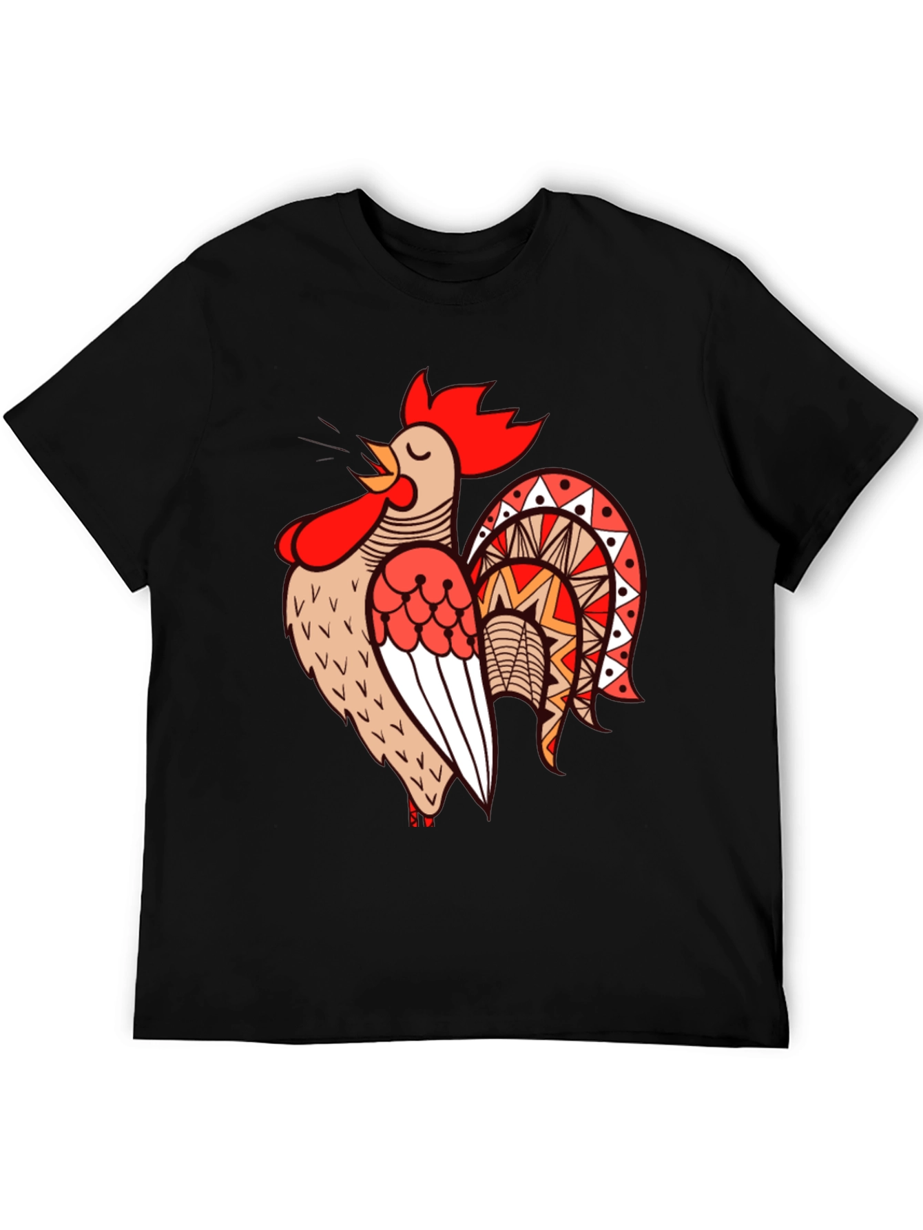 Rooster Graphic T-Shirt - Cool Bird Tee