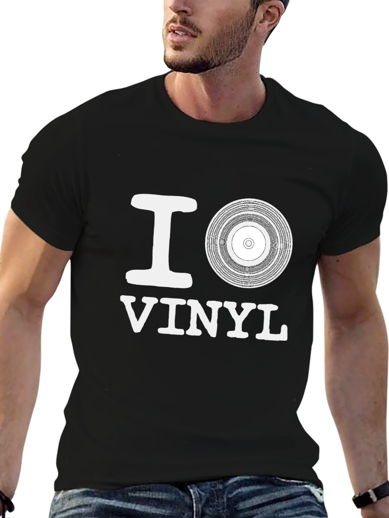 I Love Vinyl Graphic Tee - Music Lovers T-Shirt