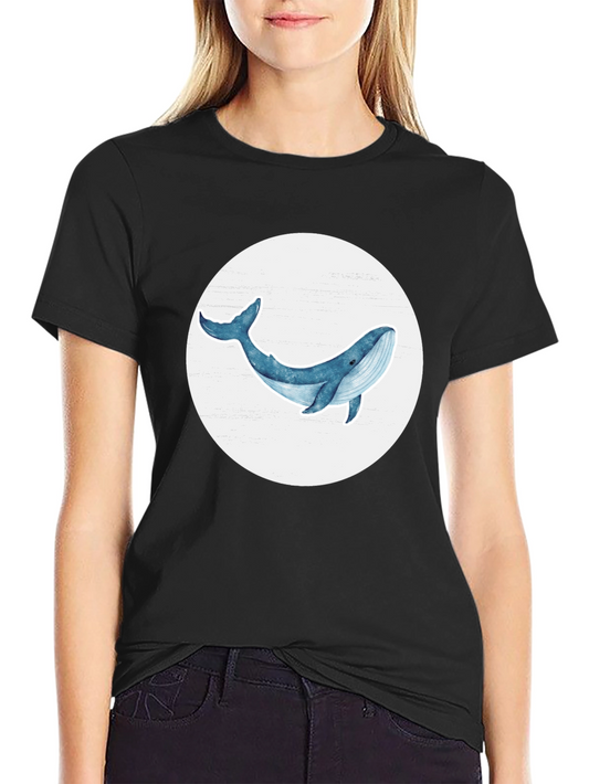Whale Graphic Tee - Mens Black Short Sleeve T-Shirt