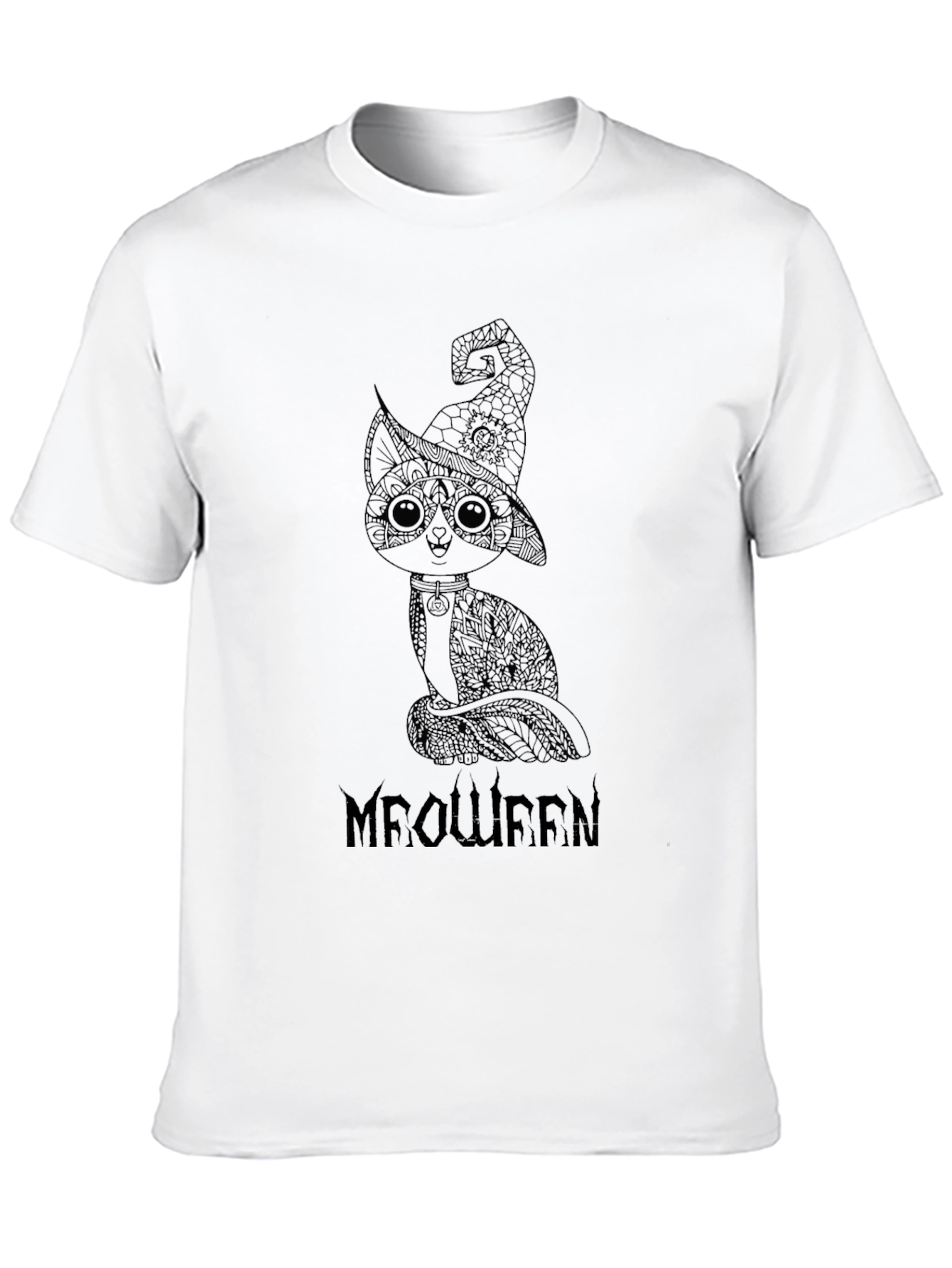 Meowween Black T-Shirt - Halloween Cat Tee