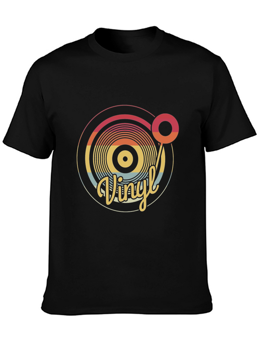 Vintage Vinyl Record Graphic Tee - Retro Style