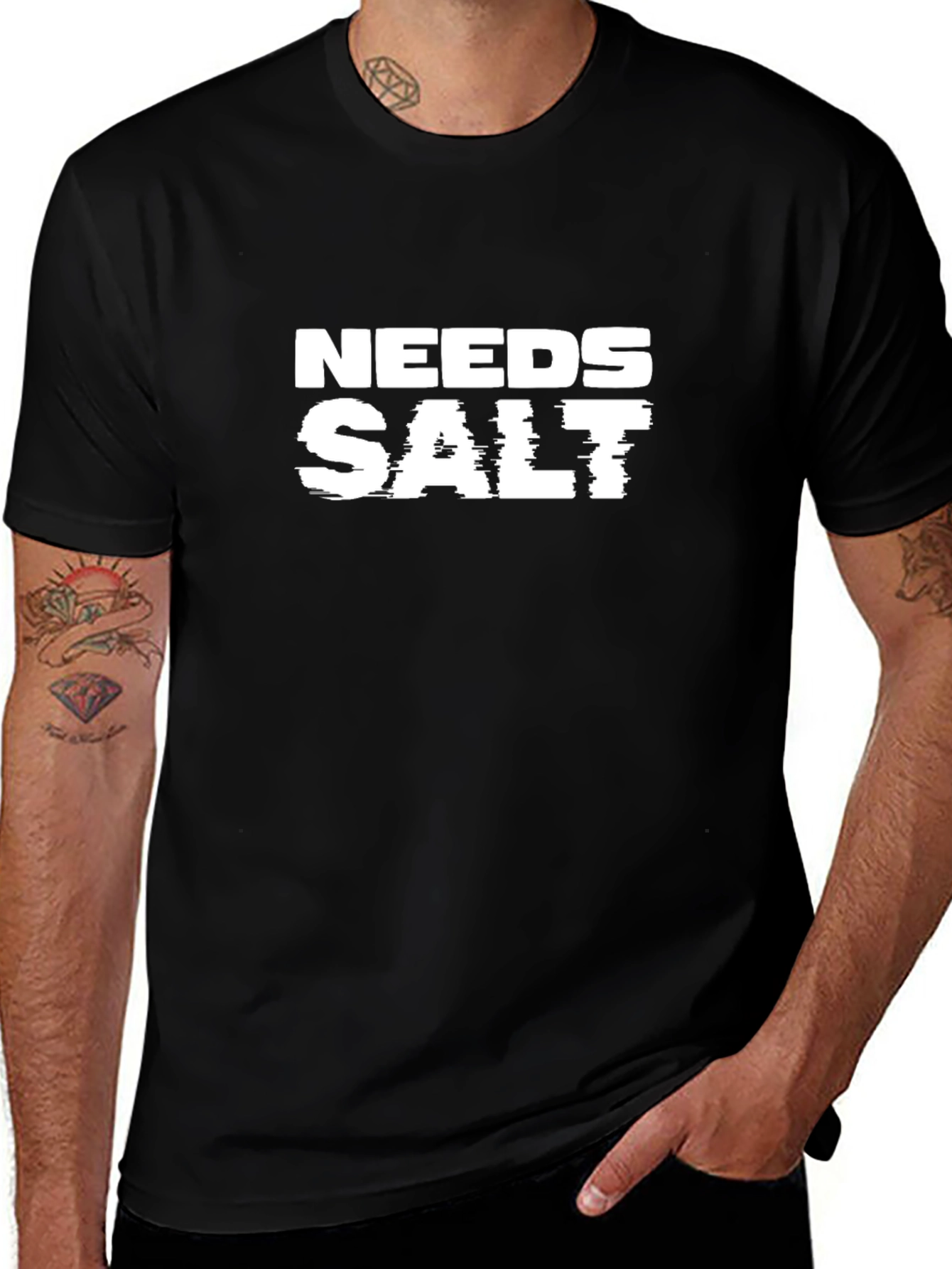 Needs Salt Graphic T-Shirt - Black
