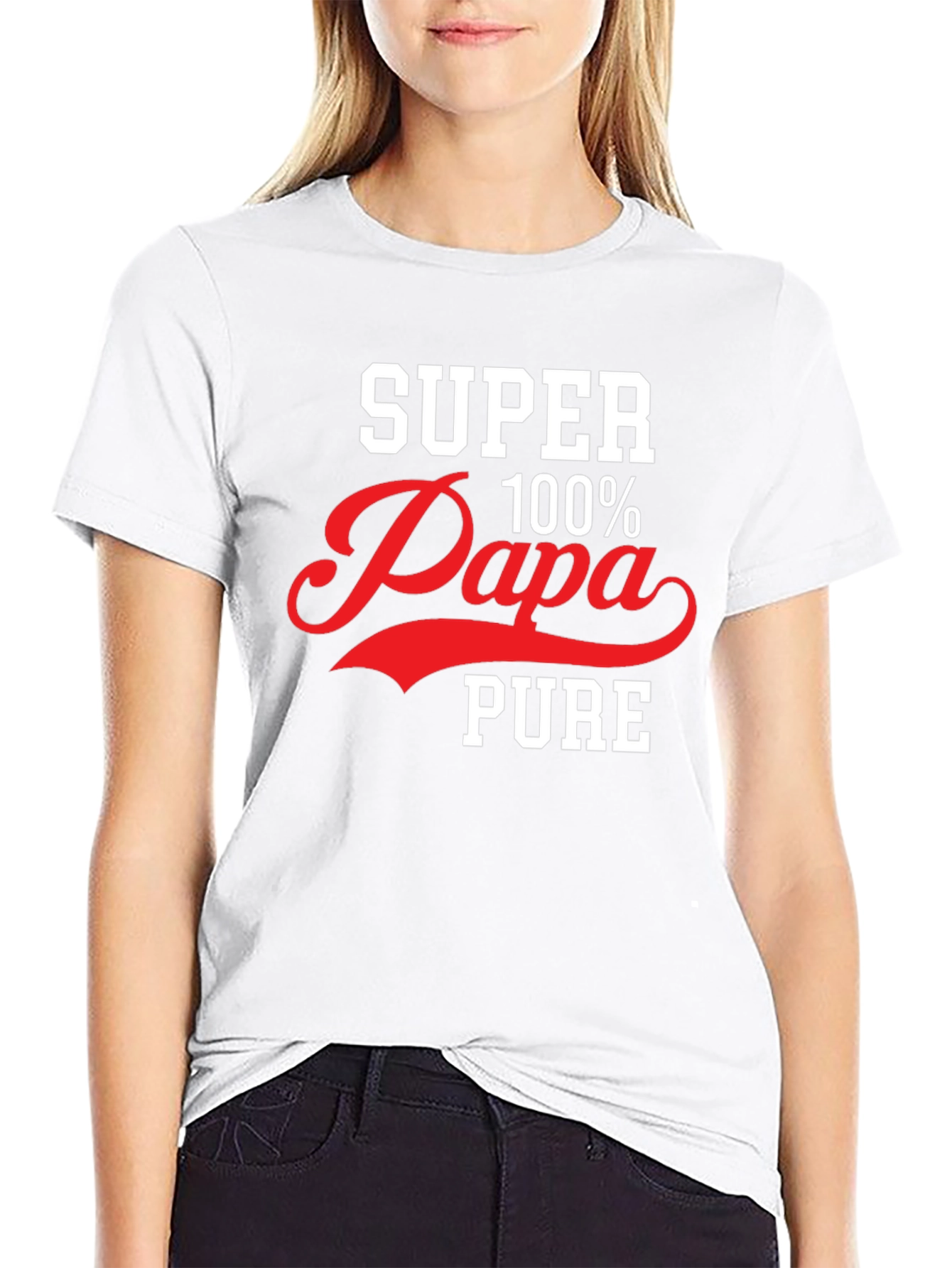 Super Papa 100% Pure Graphic T-Shirt - Black