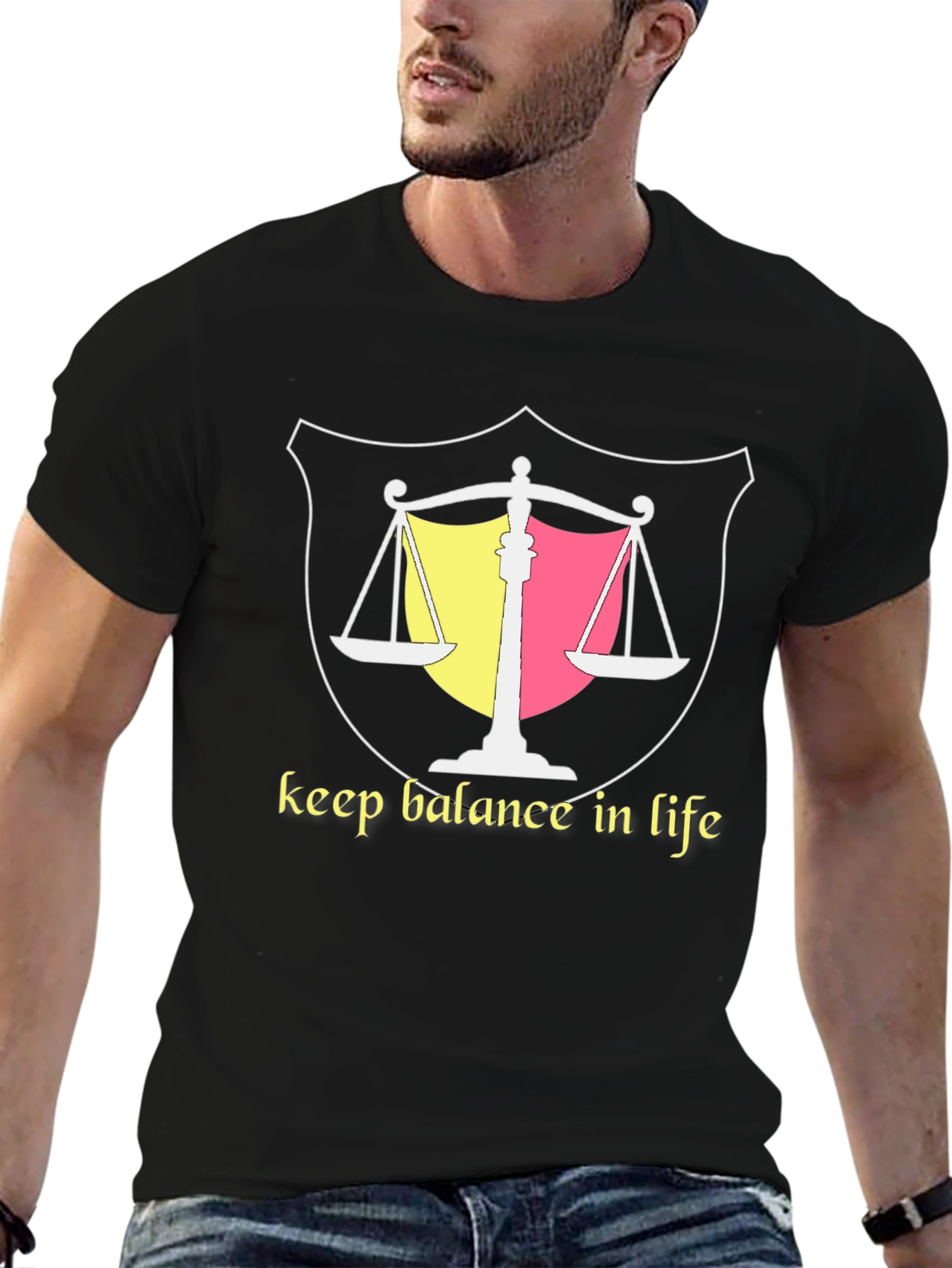 Balance in Life Graphic Tee - Black