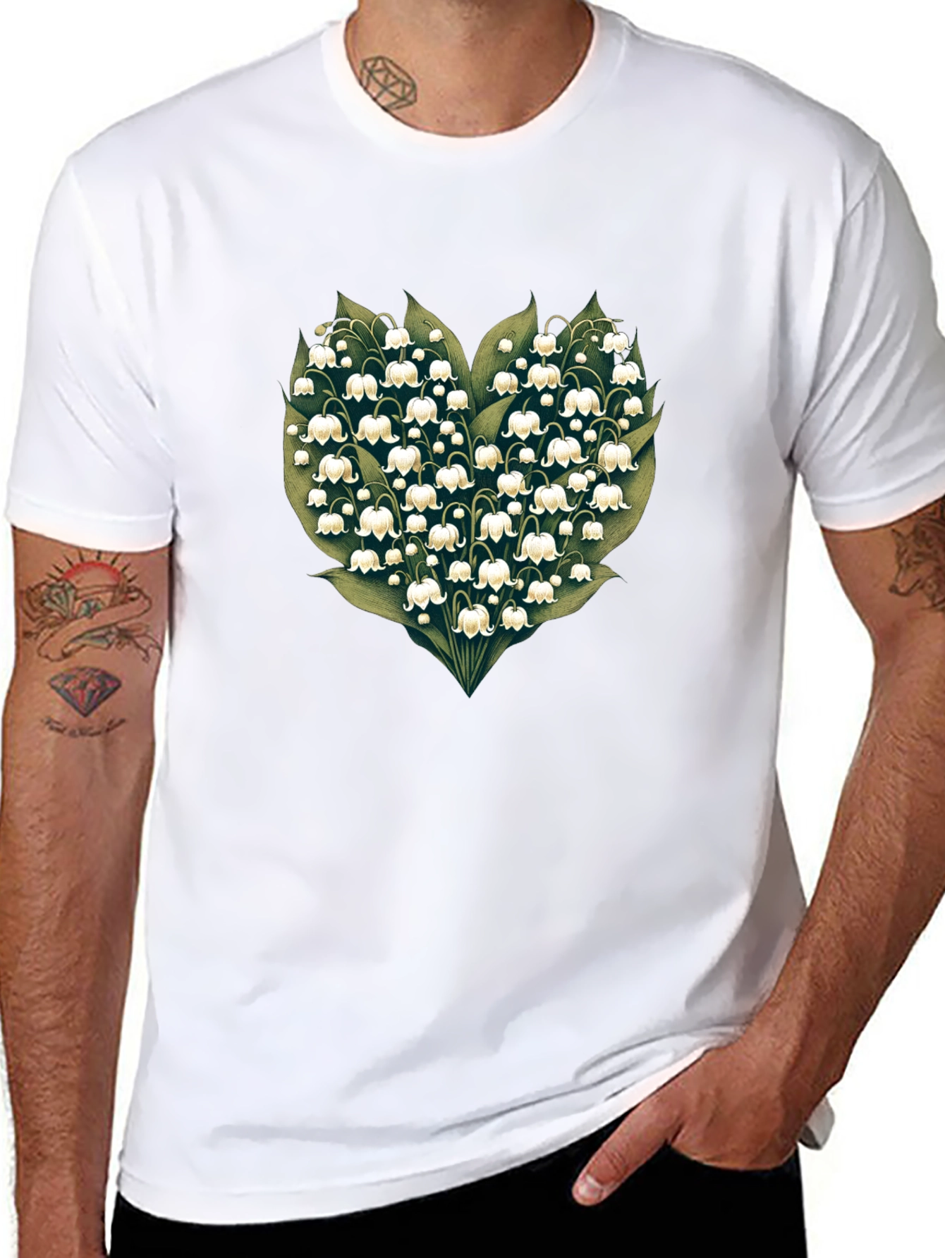 Lily of the Valley Heart Graphic Tee