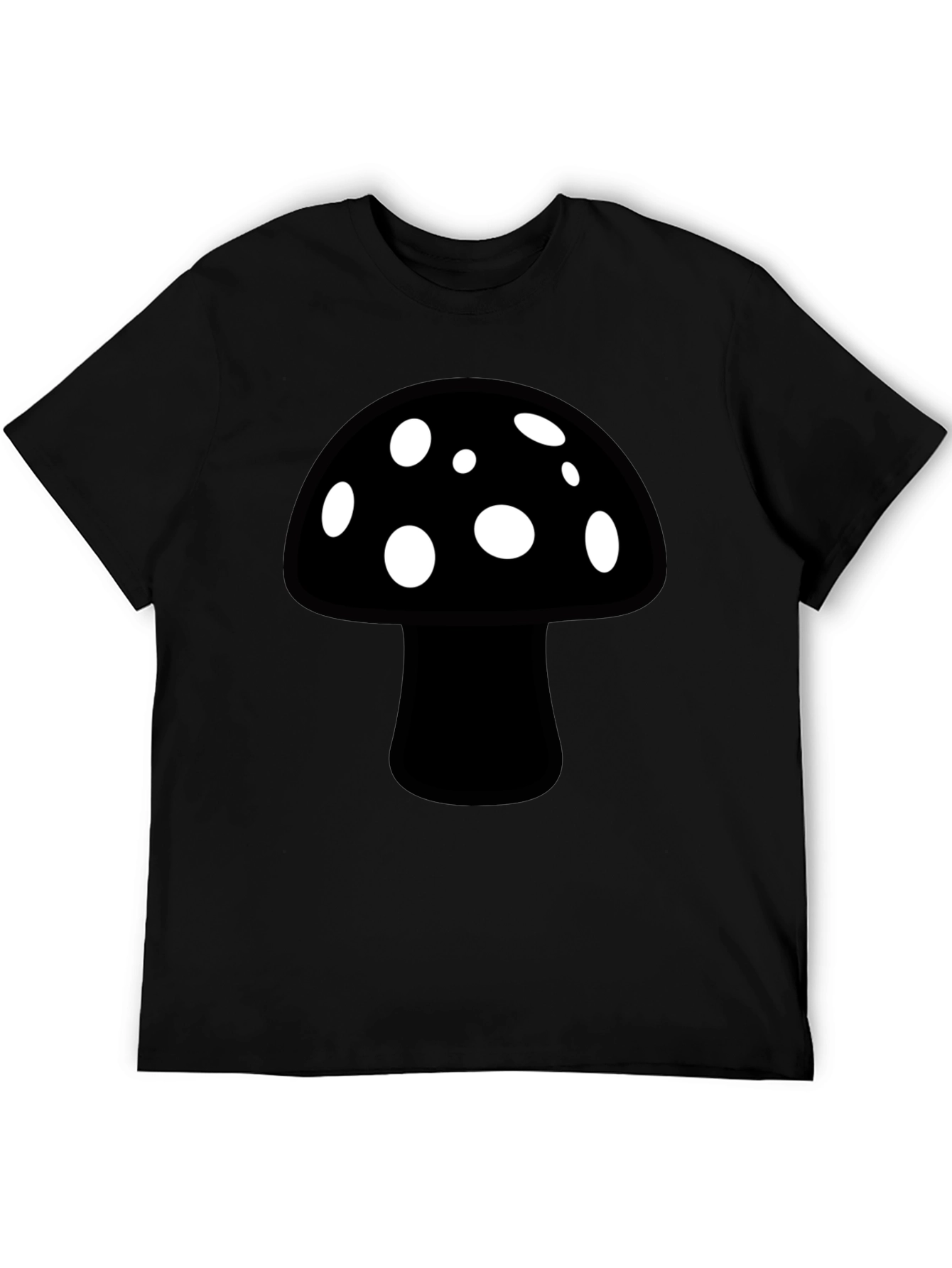 Mushroom Graphic Black T-Shirt