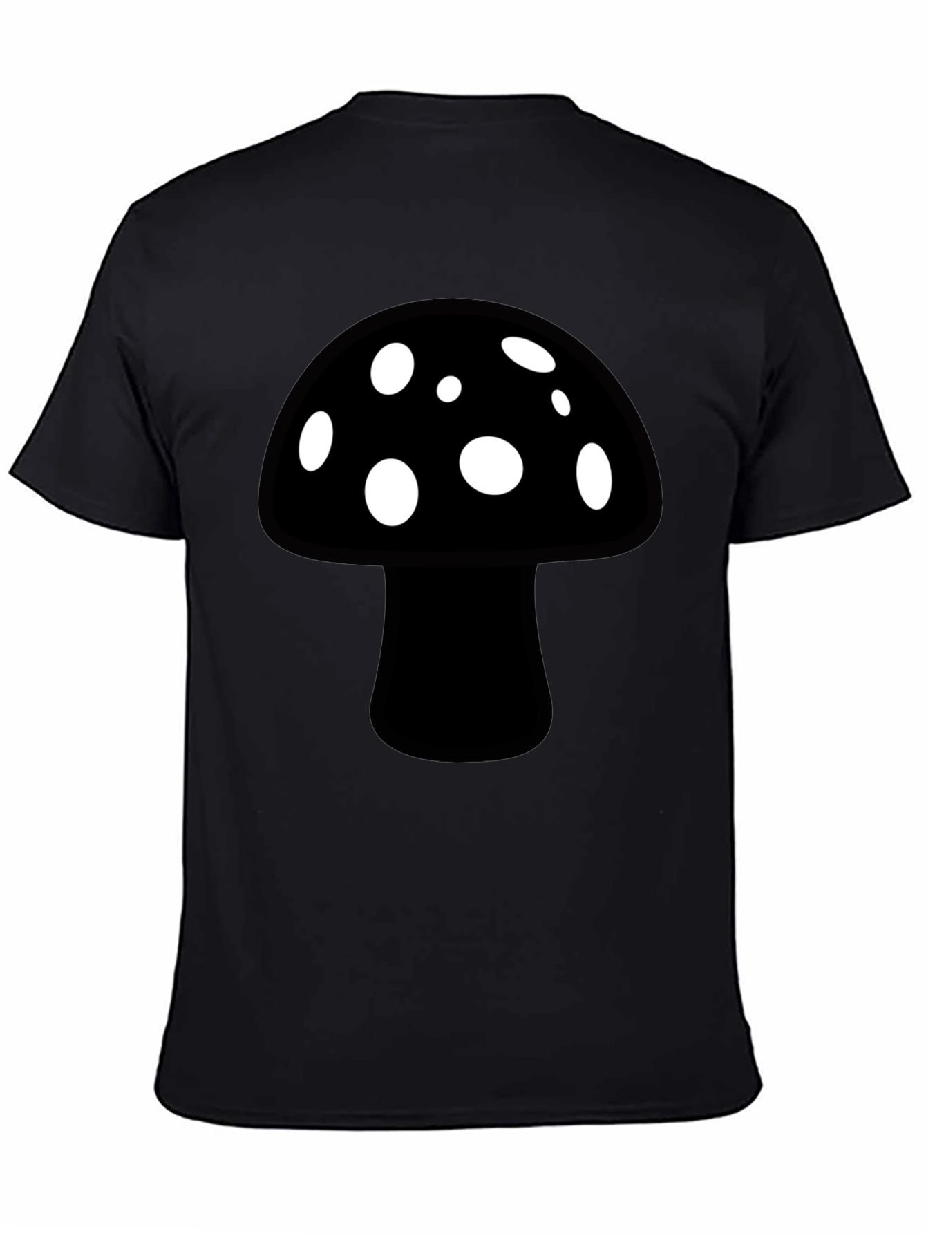 Mushroom Graphic Black T-Shirt