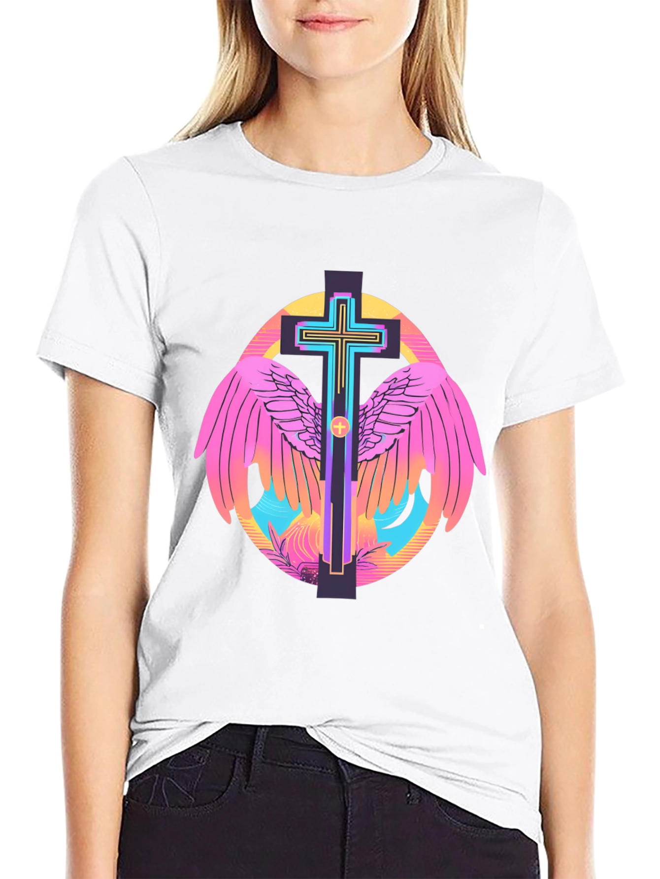Winged Cross Graphic Tee - Stylish Christian Apparel