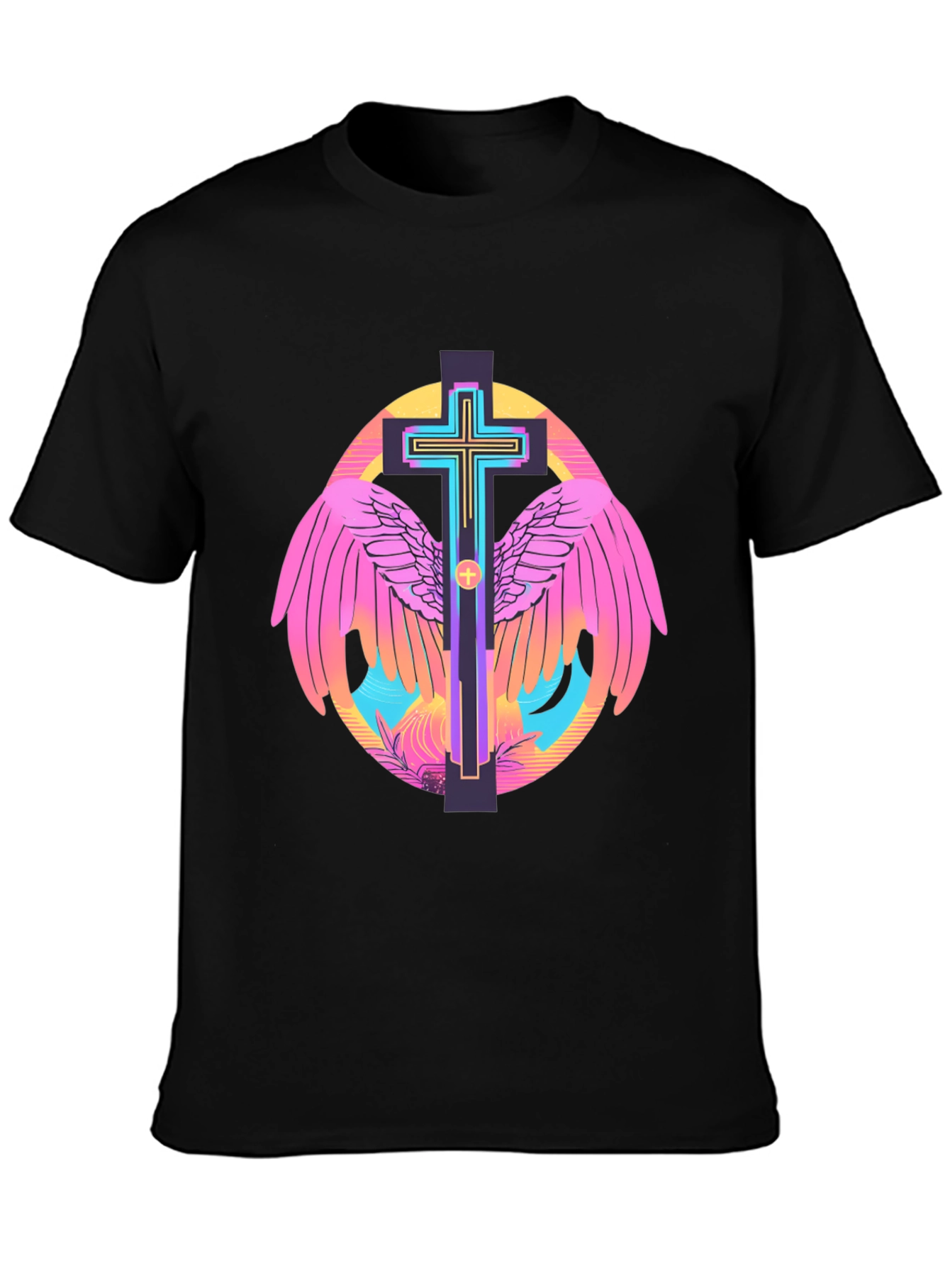 Winged Cross Graphic Tee - Stylish Christian Apparel