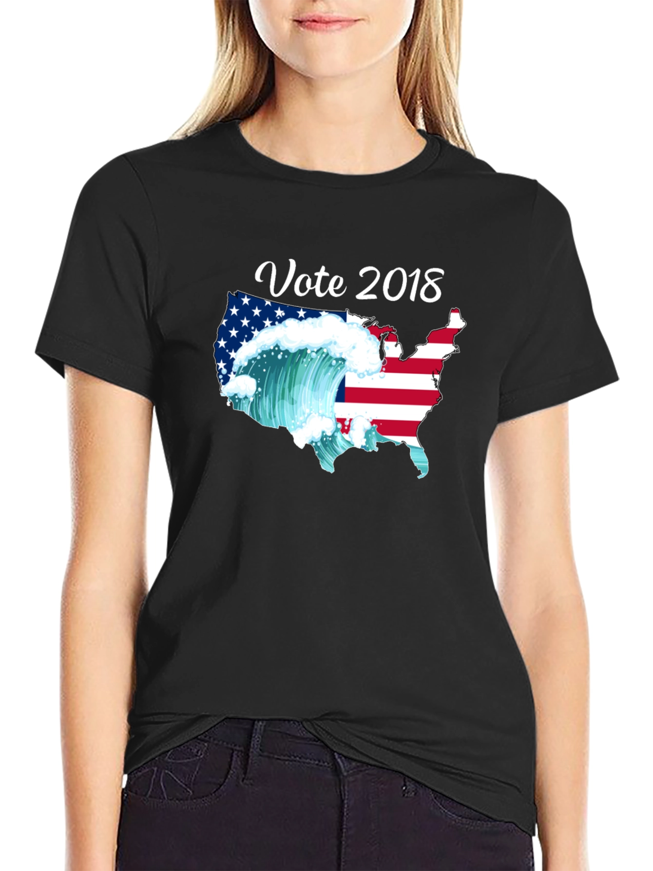 Vote 2018 USA Political Wave T-Shirt