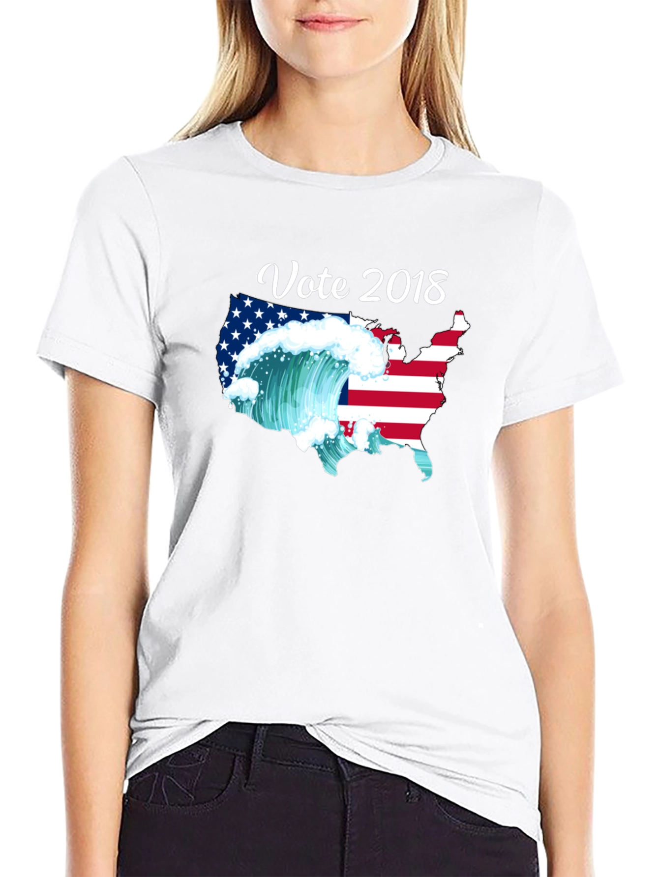 Vote 2018 USA Political Wave T-Shirt