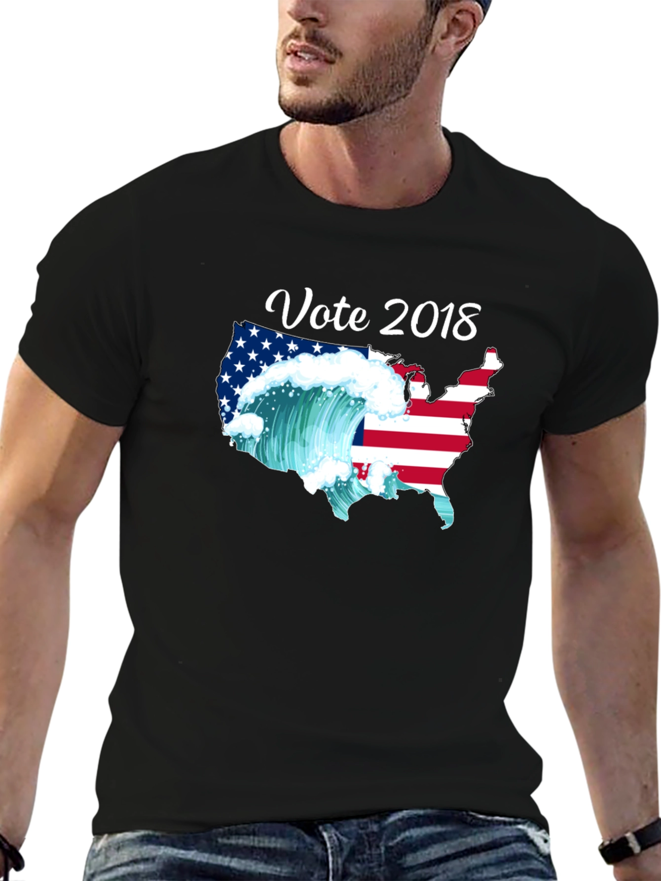 Vote 2018 USA Political Wave T-Shirt