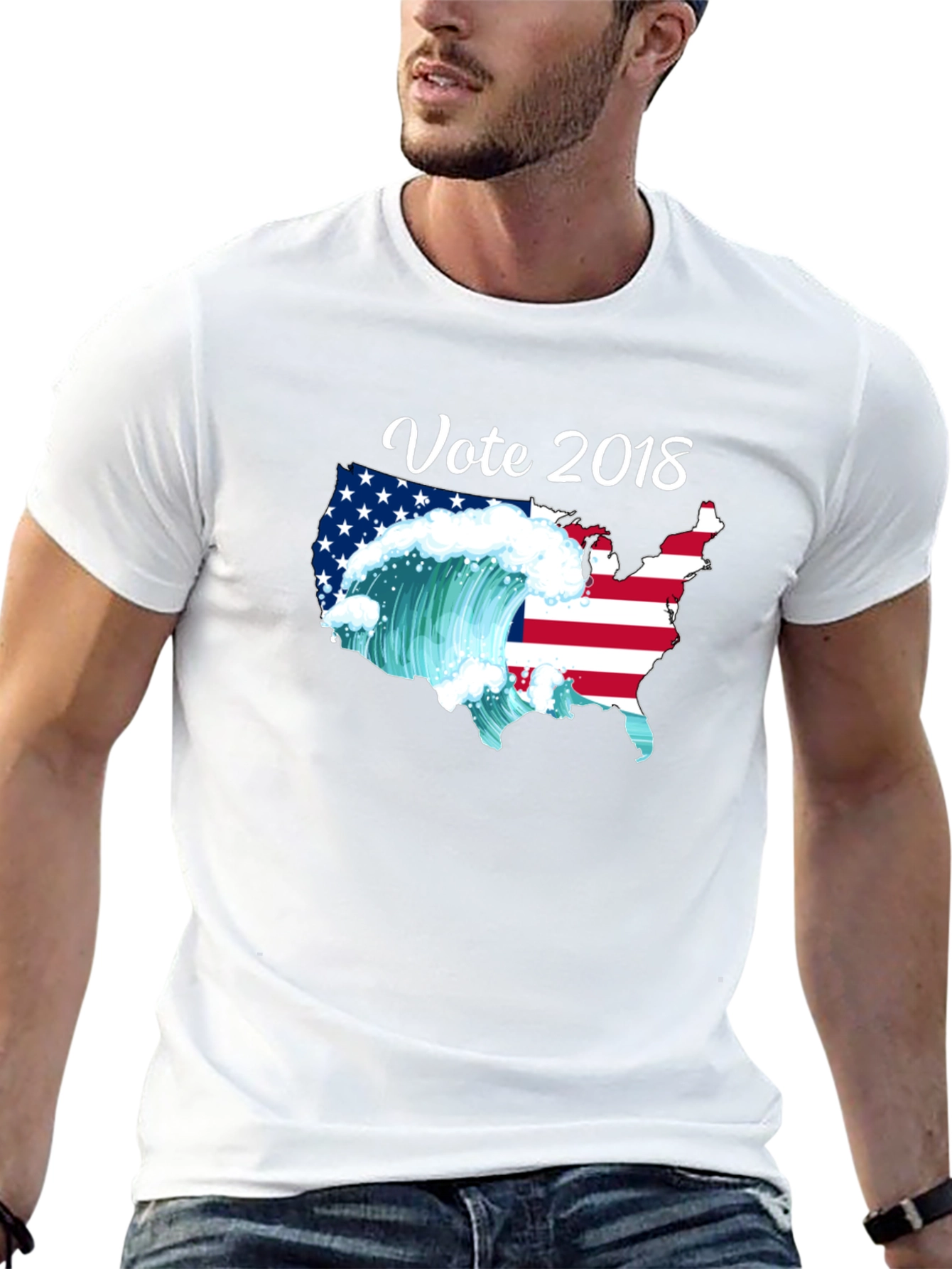 Vote 2018 USA Political Wave T-Shirt
