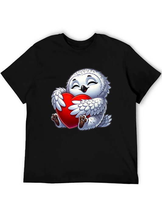 Cute Owl Heart Valentines Day T-Shirt