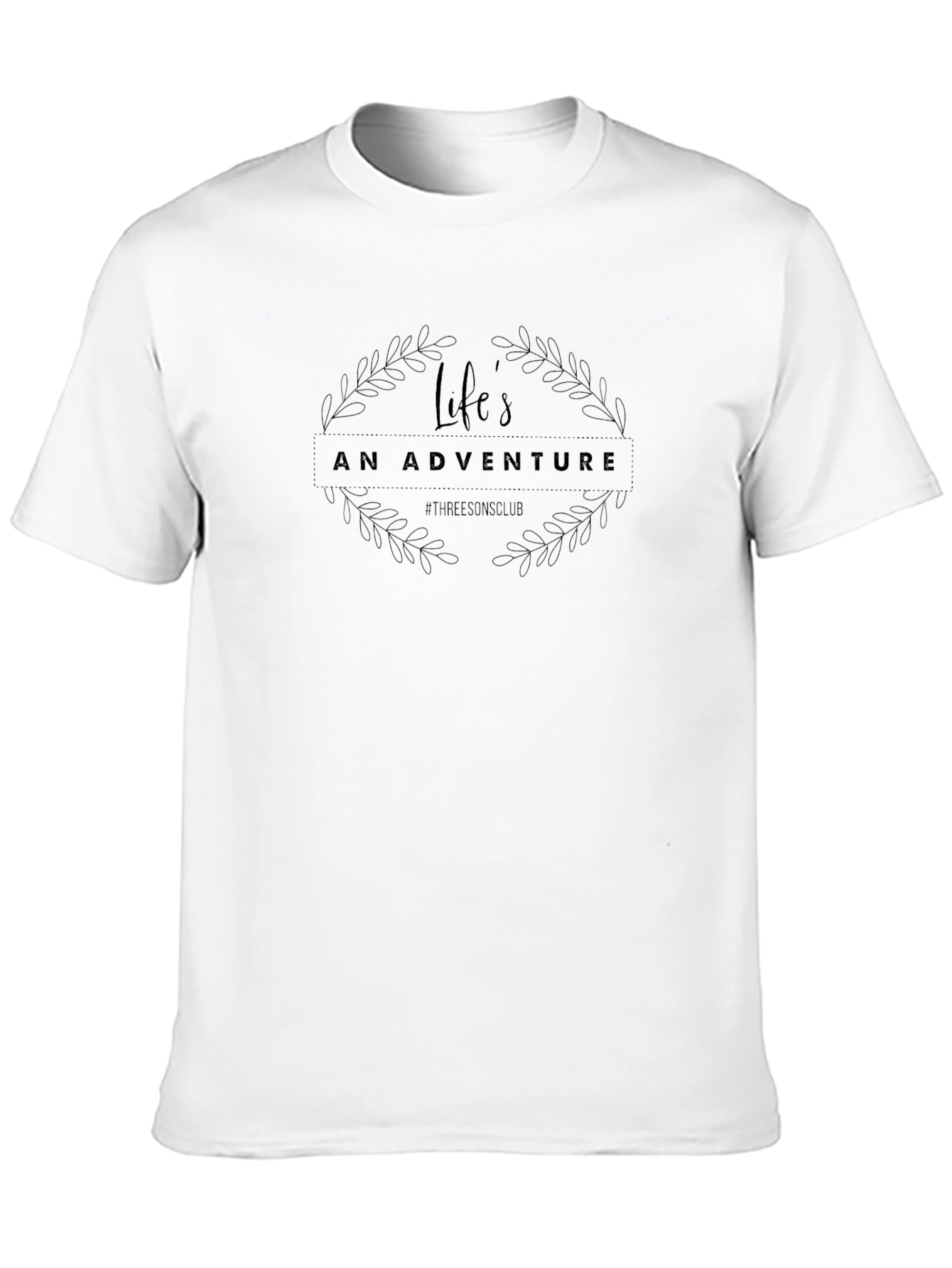 Lifes An Adventure Black Graphic Tee