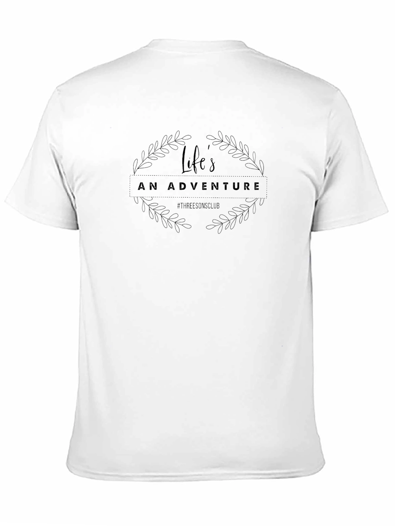 Lifes An Adventure Black Graphic Tee