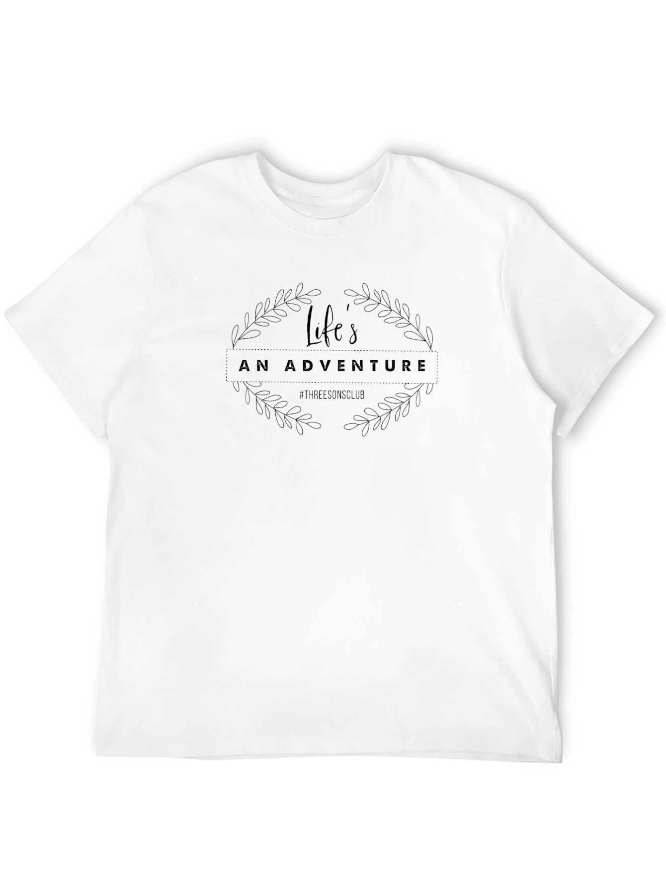 Lifes An Adventure Black Graphic Tee
