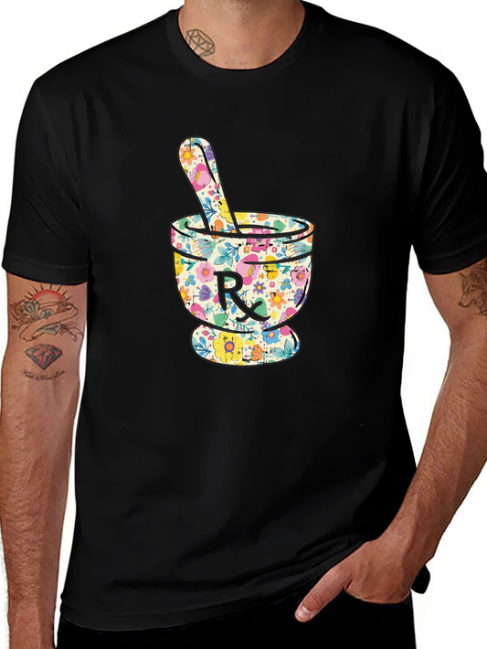 Floral Mortar & Pestle Graphic T-Shirt