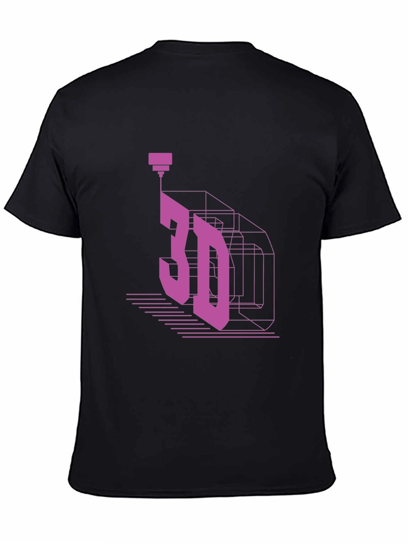 3D Printing Black T-Shirt - Cool Graphic Tee