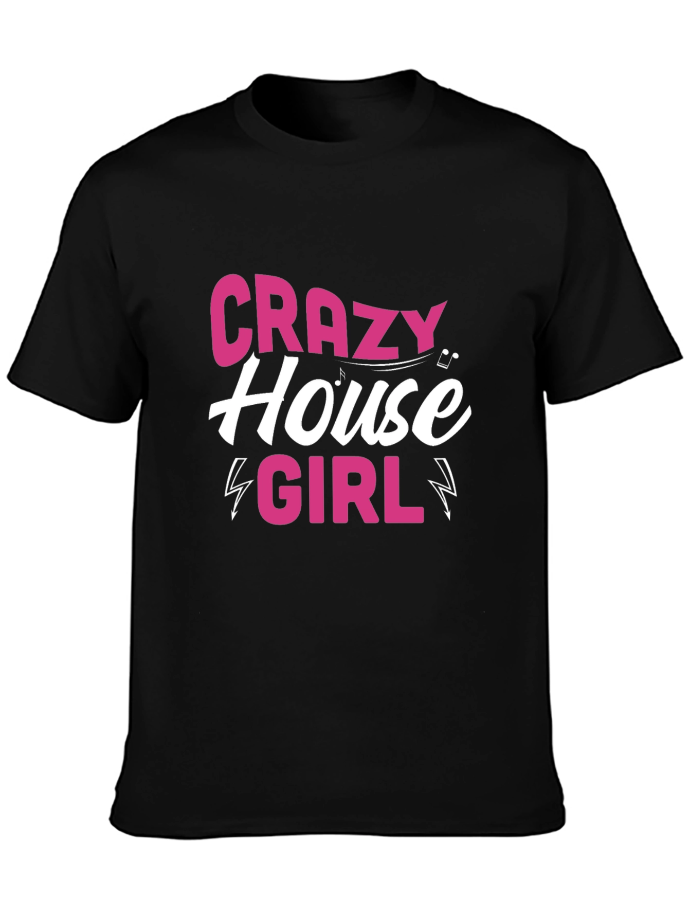Crazy House Girl Black T-Shirt