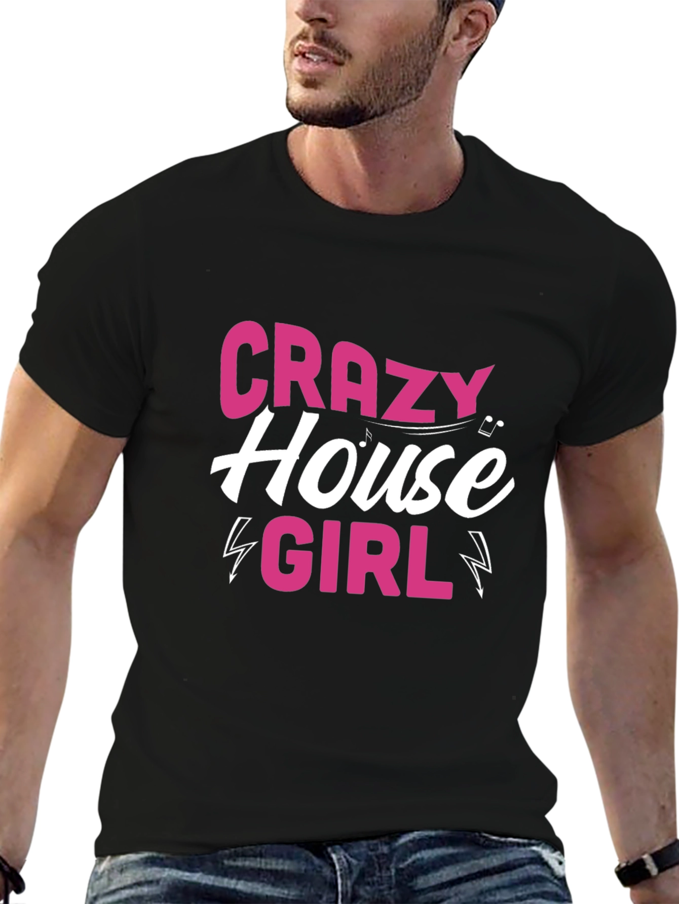 Crazy House Girl Black T-Shirt