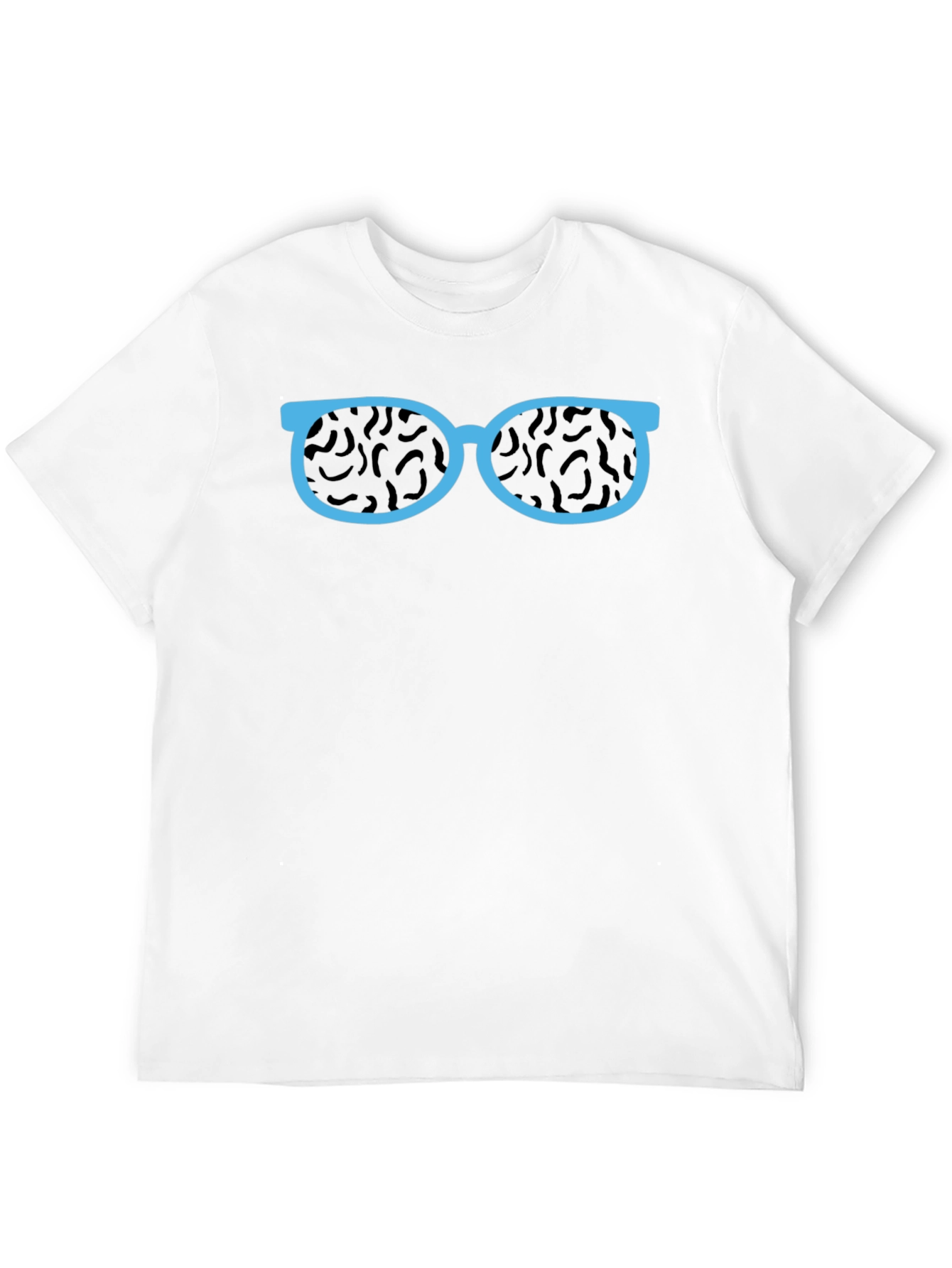 Funny Glasses Graphic Tee - Black Crewneck T-Shirt