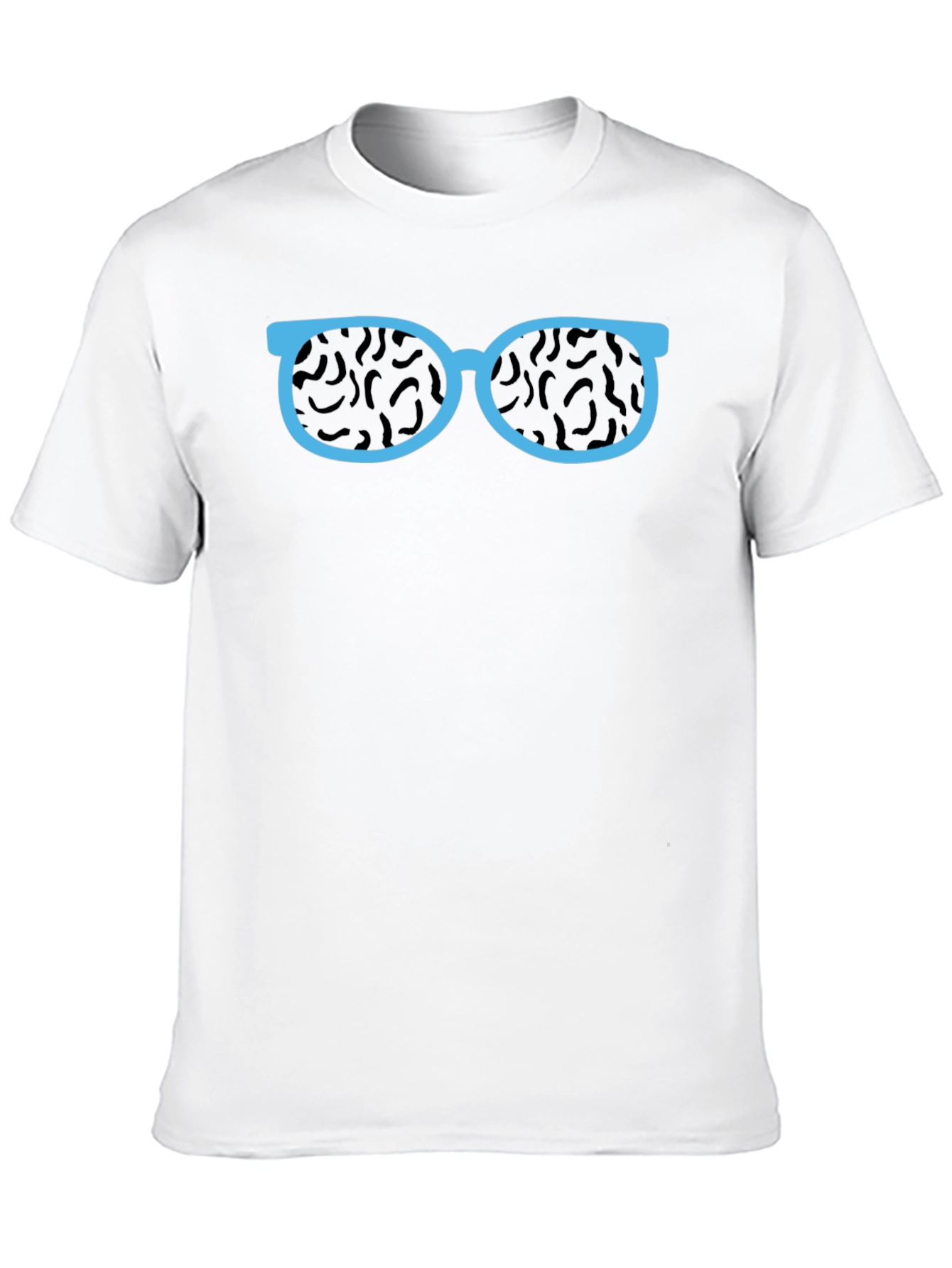 Funny Glasses Graphic Tee - Black Crewneck T-Shirt